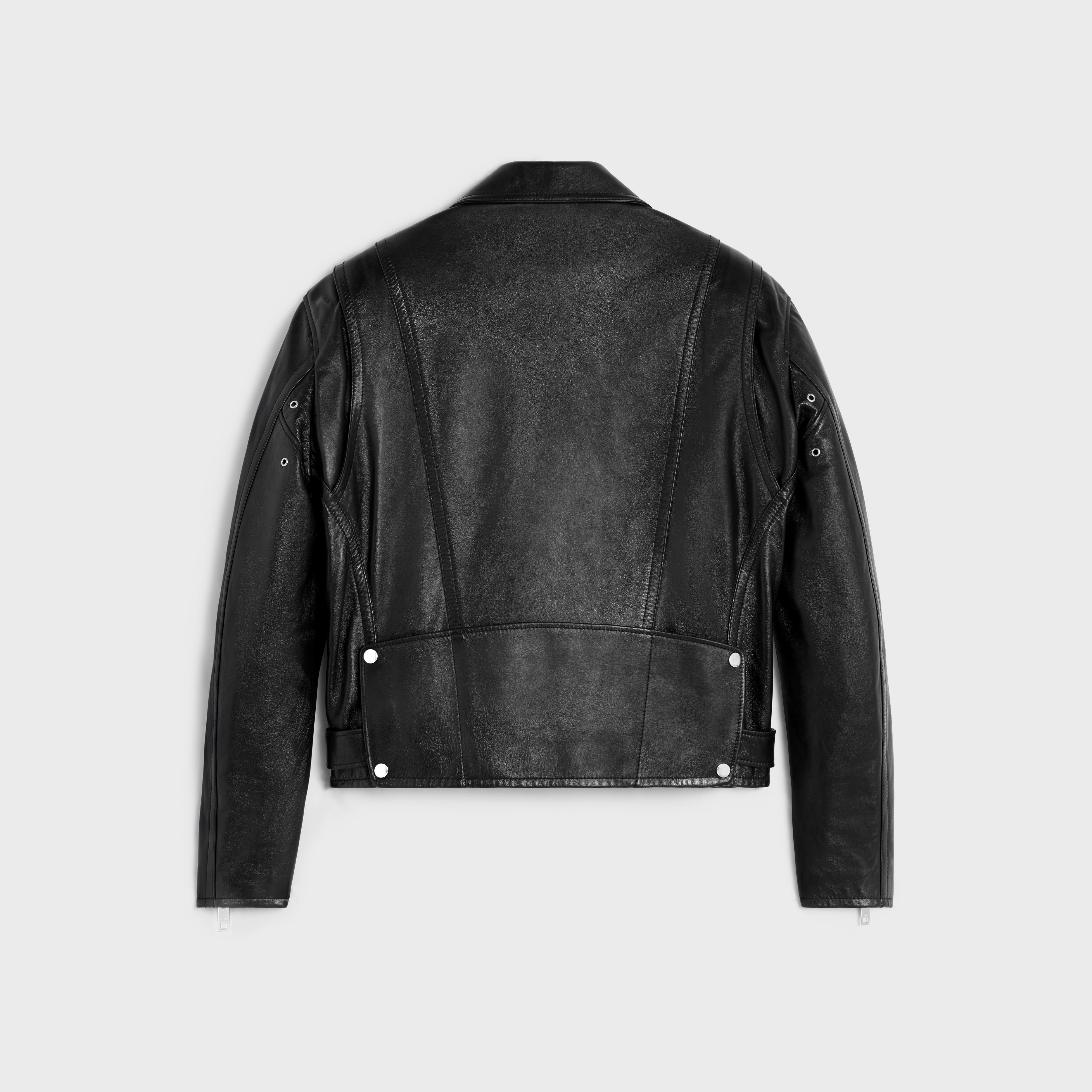 biker jacket in soft lambskin