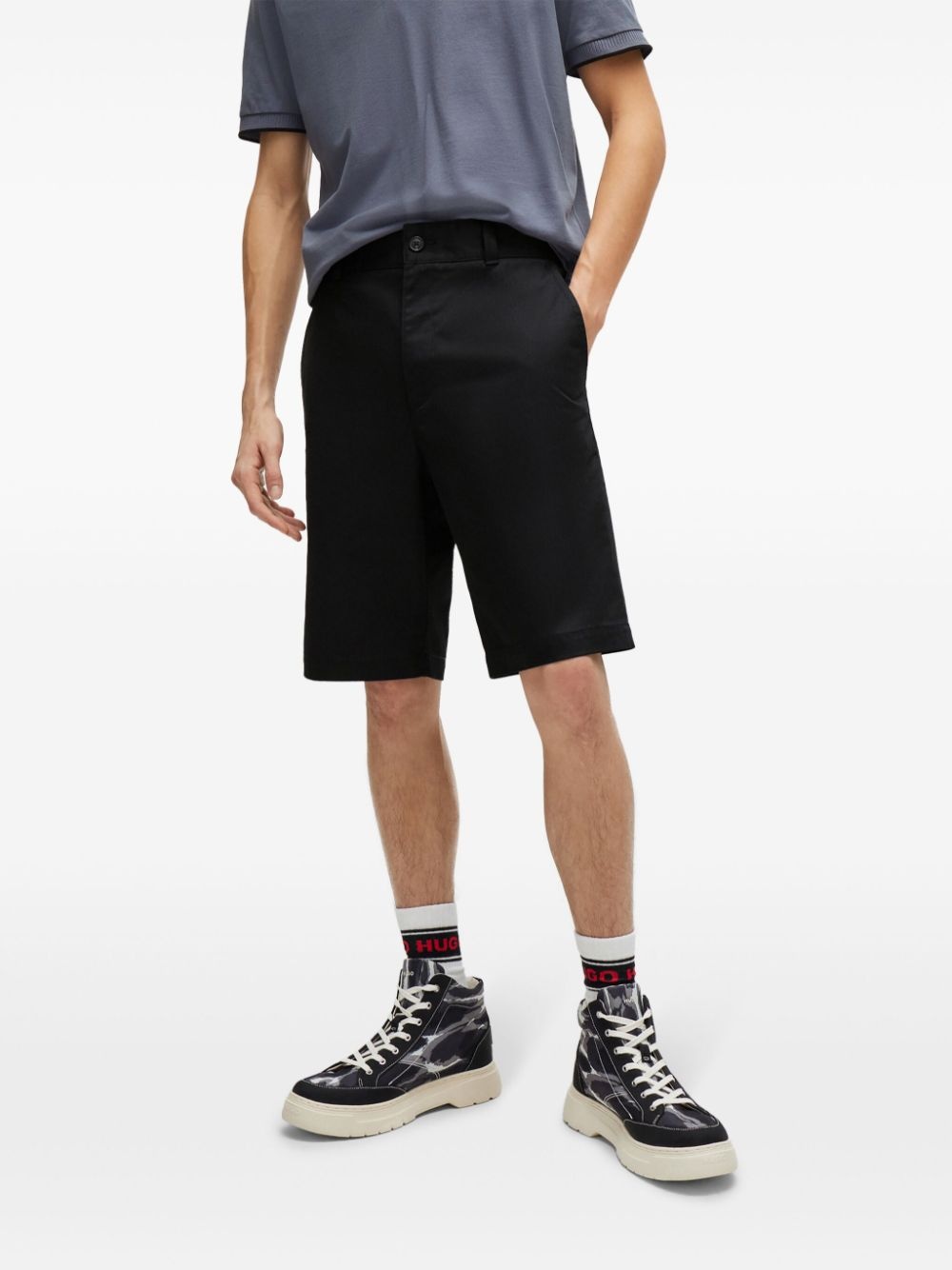 mid-rise chino shorts - 3