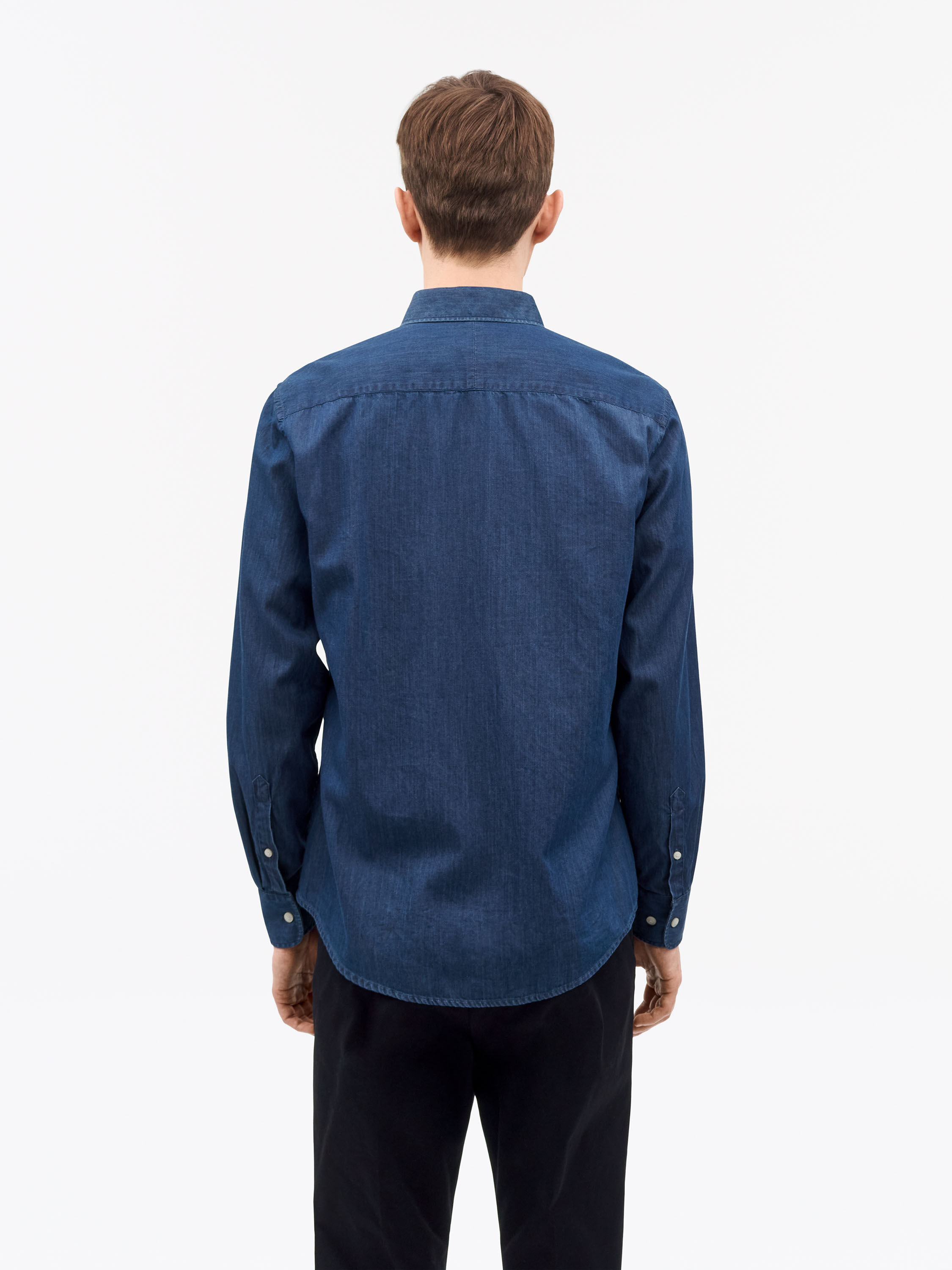 Adley Button Down Indigo Shirt - 3