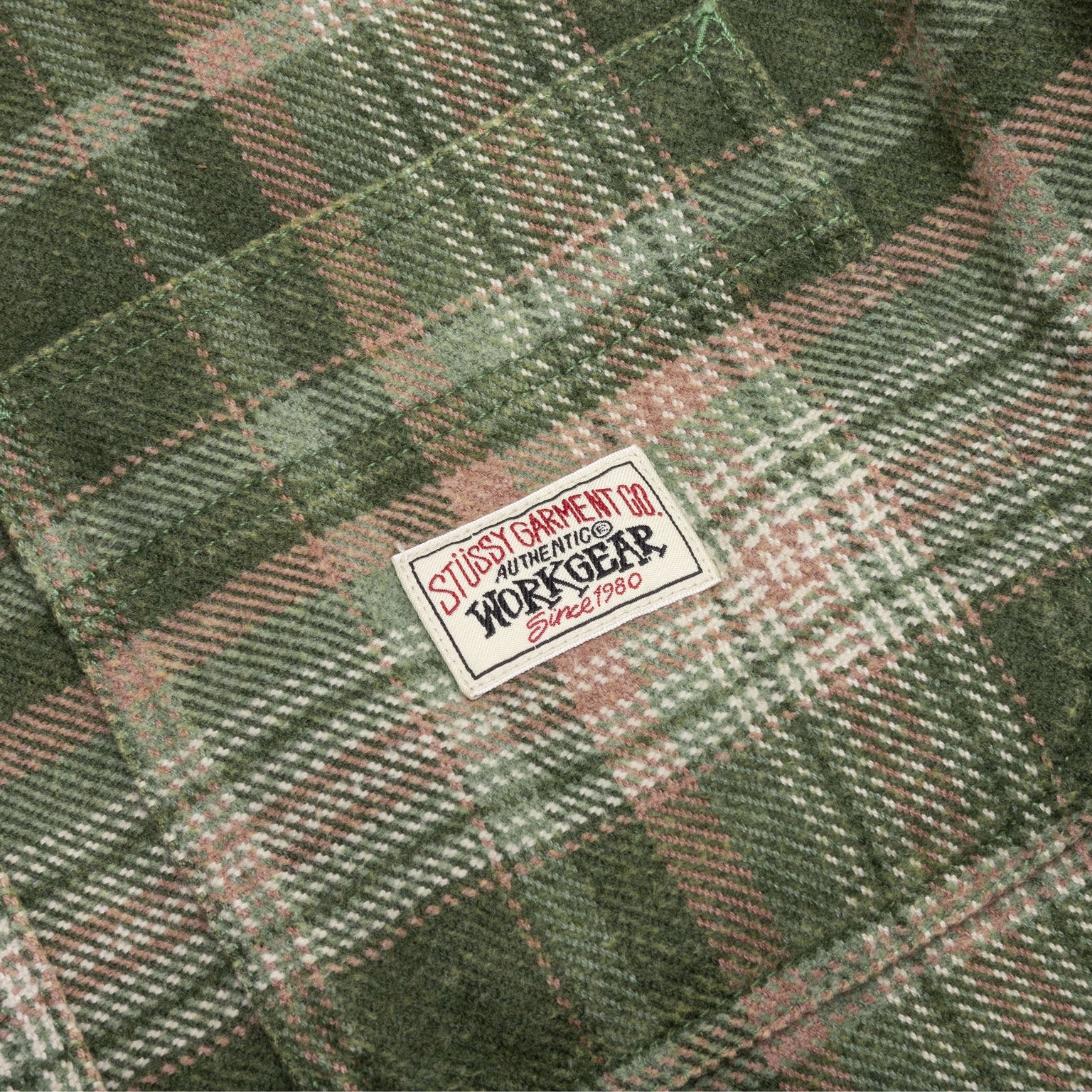 HEAVY WASHED PLAID SHIRT - GREEN - 5