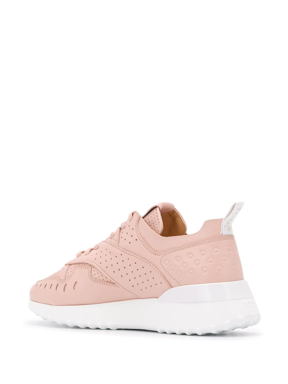 perforated detail low top sneakers - 3