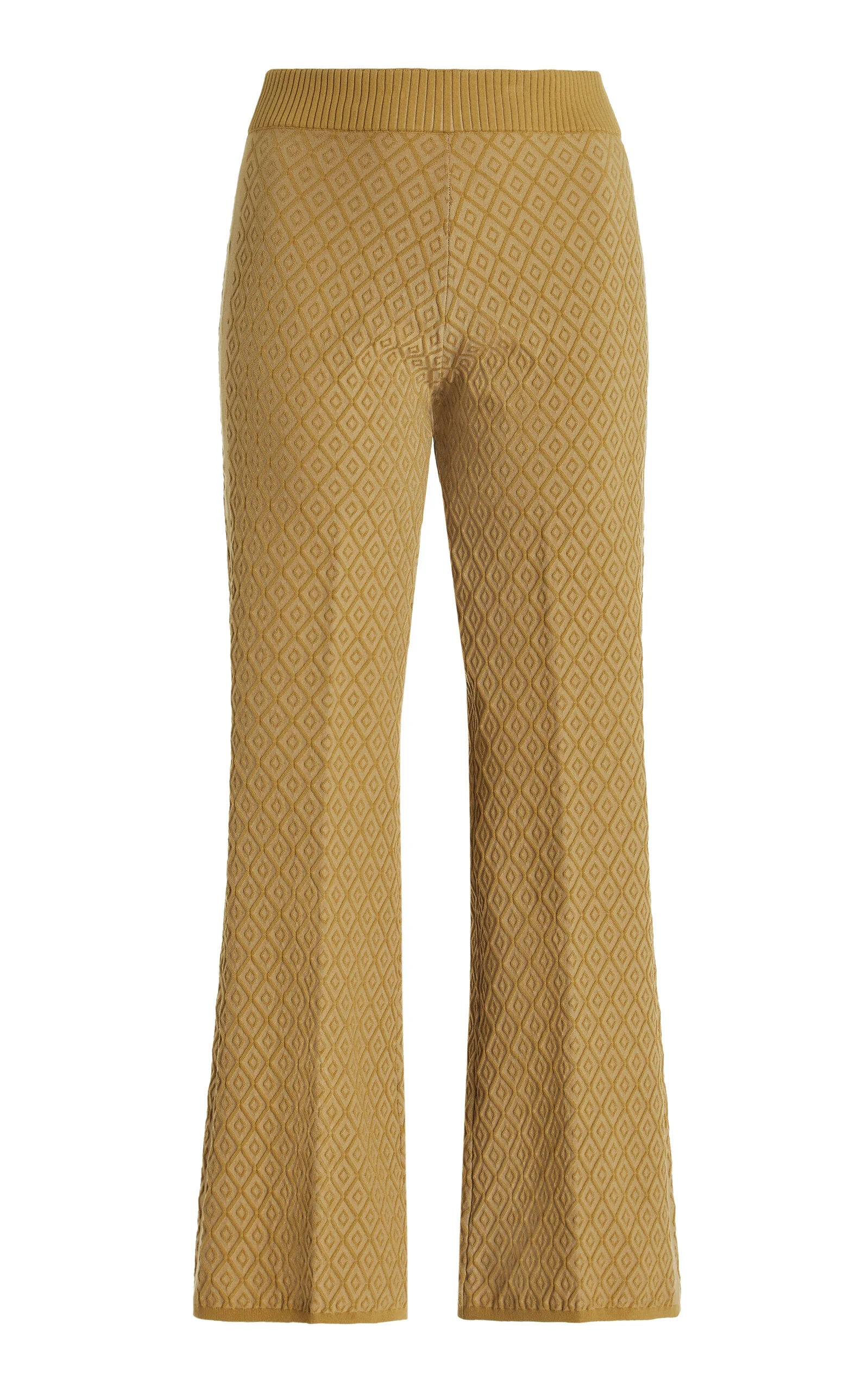 Kickit Flared Diamond-Jacquard Knit Pants neutral - 1
