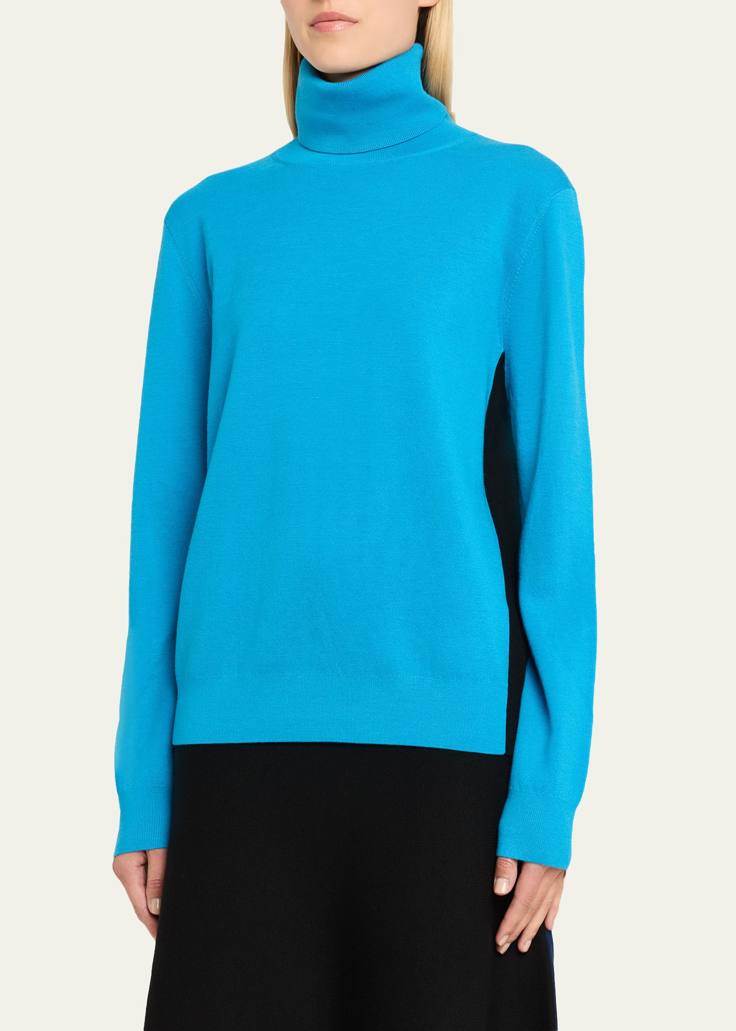 Walter Colorblock Merino Wool Turtleneck Sweater - 4