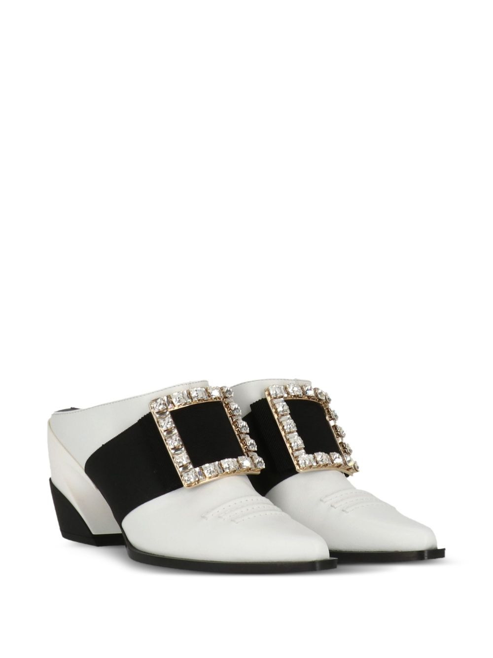 85mm Viv Tex leather mules - 2
