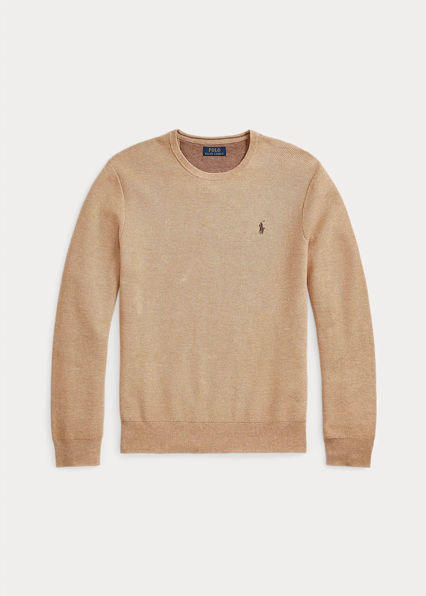 Mesh-Knit Cotton Crewneck Sweater - 1