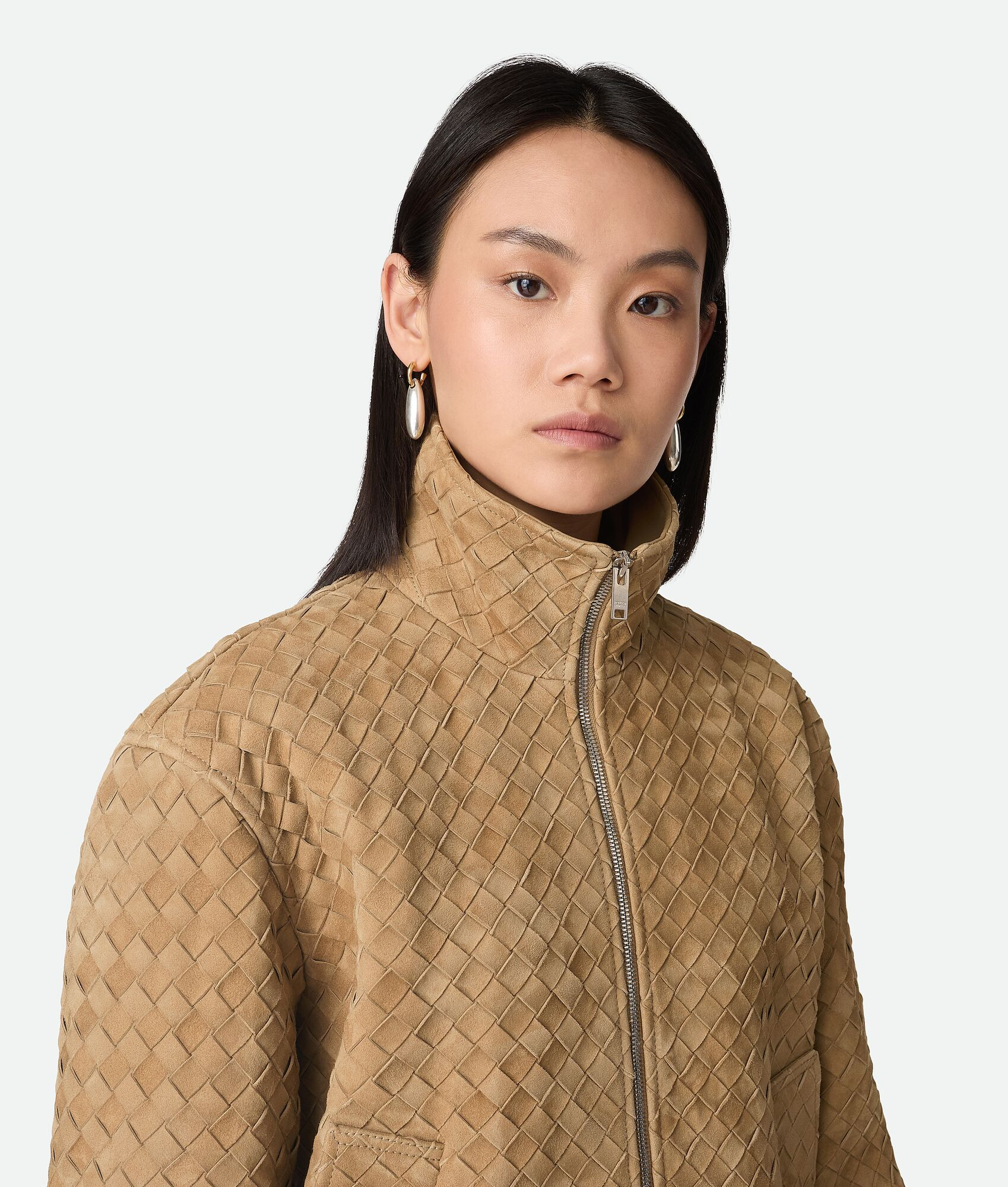 Intrecciato Suede Blouson - 4