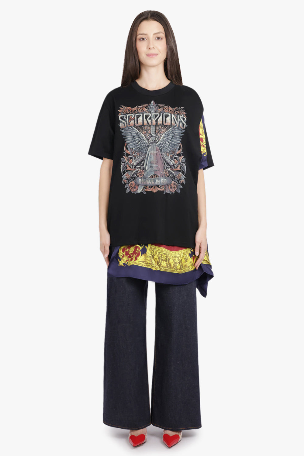 SCORPIONS X VERSACE SCARF PANEL S/S T-SHIRT | BLACK/MULTI - 4