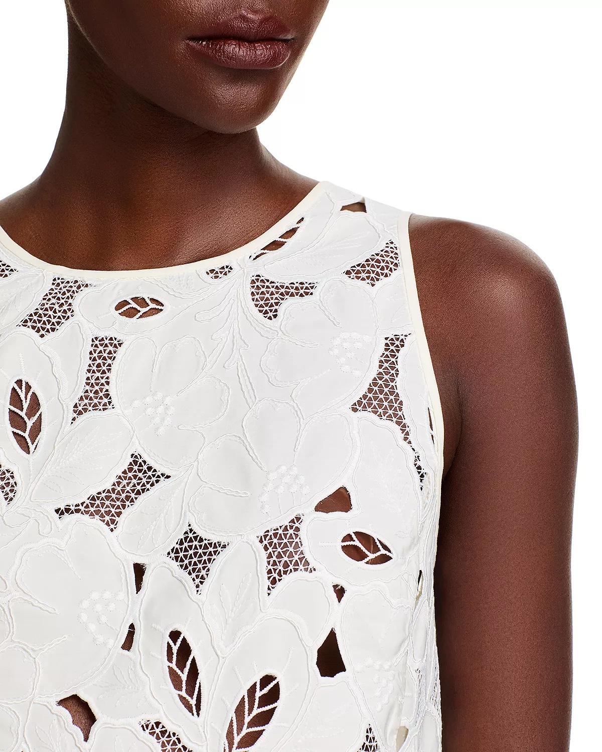 Berodi Broderie Anglaise Sleeveless Lace Top - 4