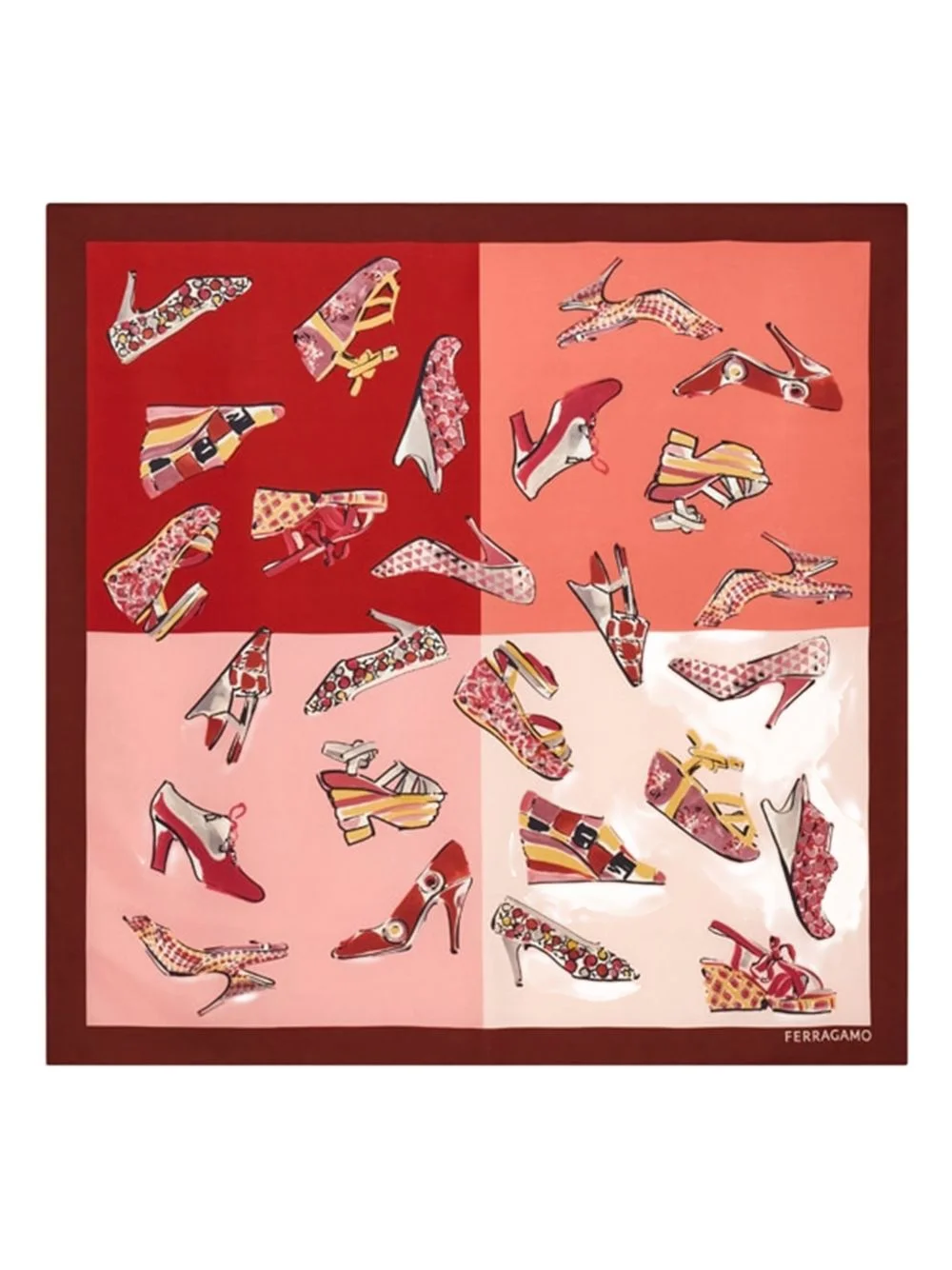Genio-print silk scarf - 1