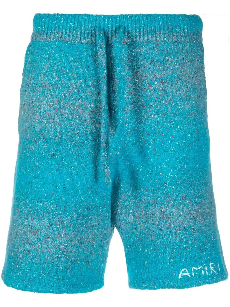 embroidered-logo knitted shorts 1