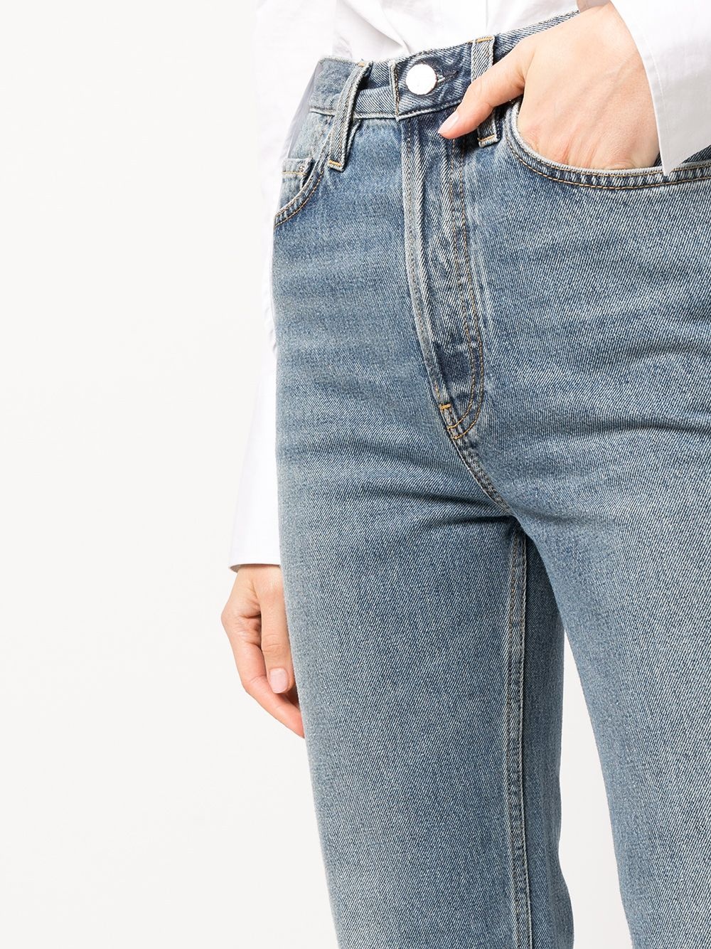 cropped straight-leg jeans - 5