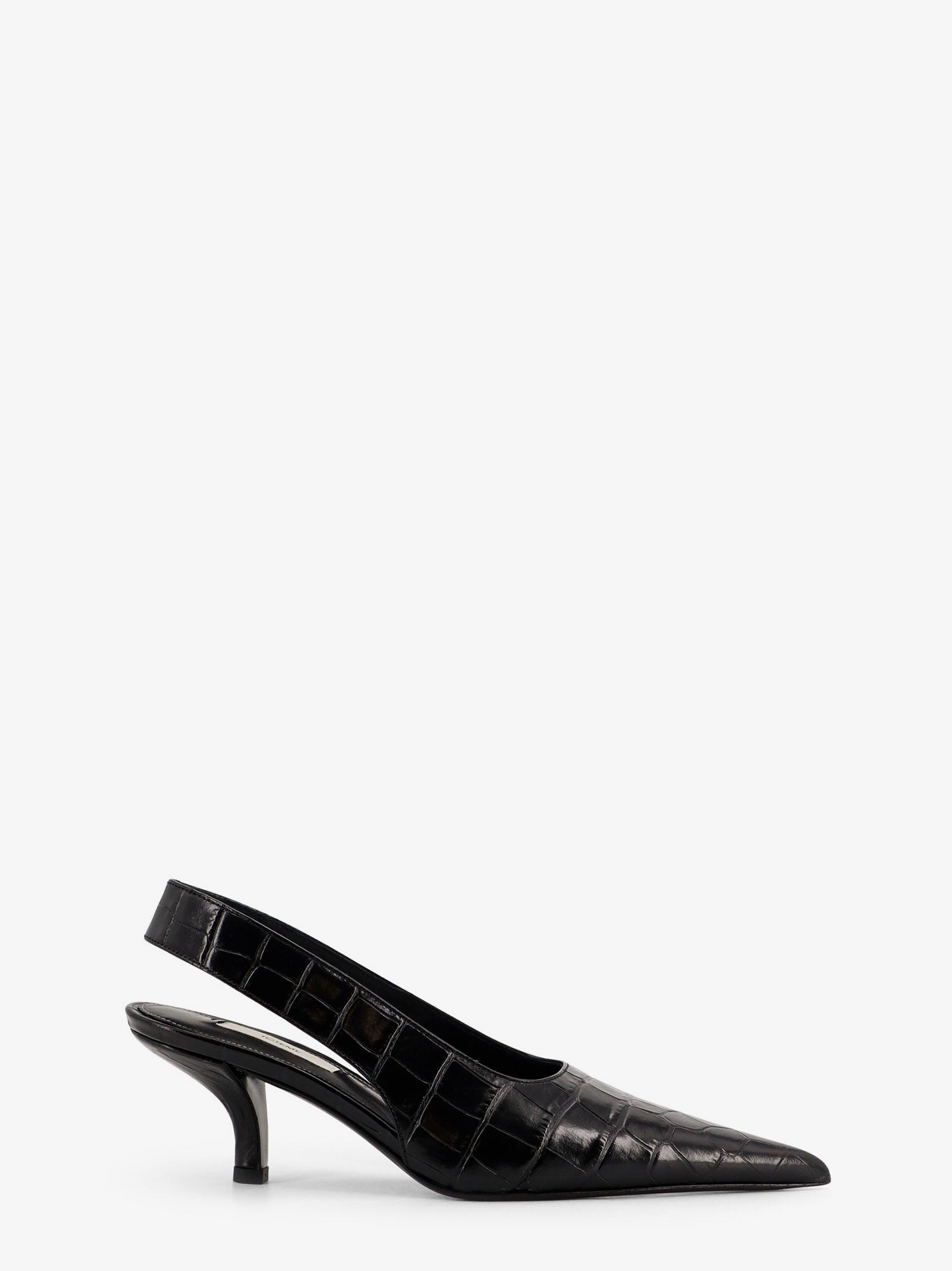 Toteme Leather Slingback Pumps With Croco Effect - 1