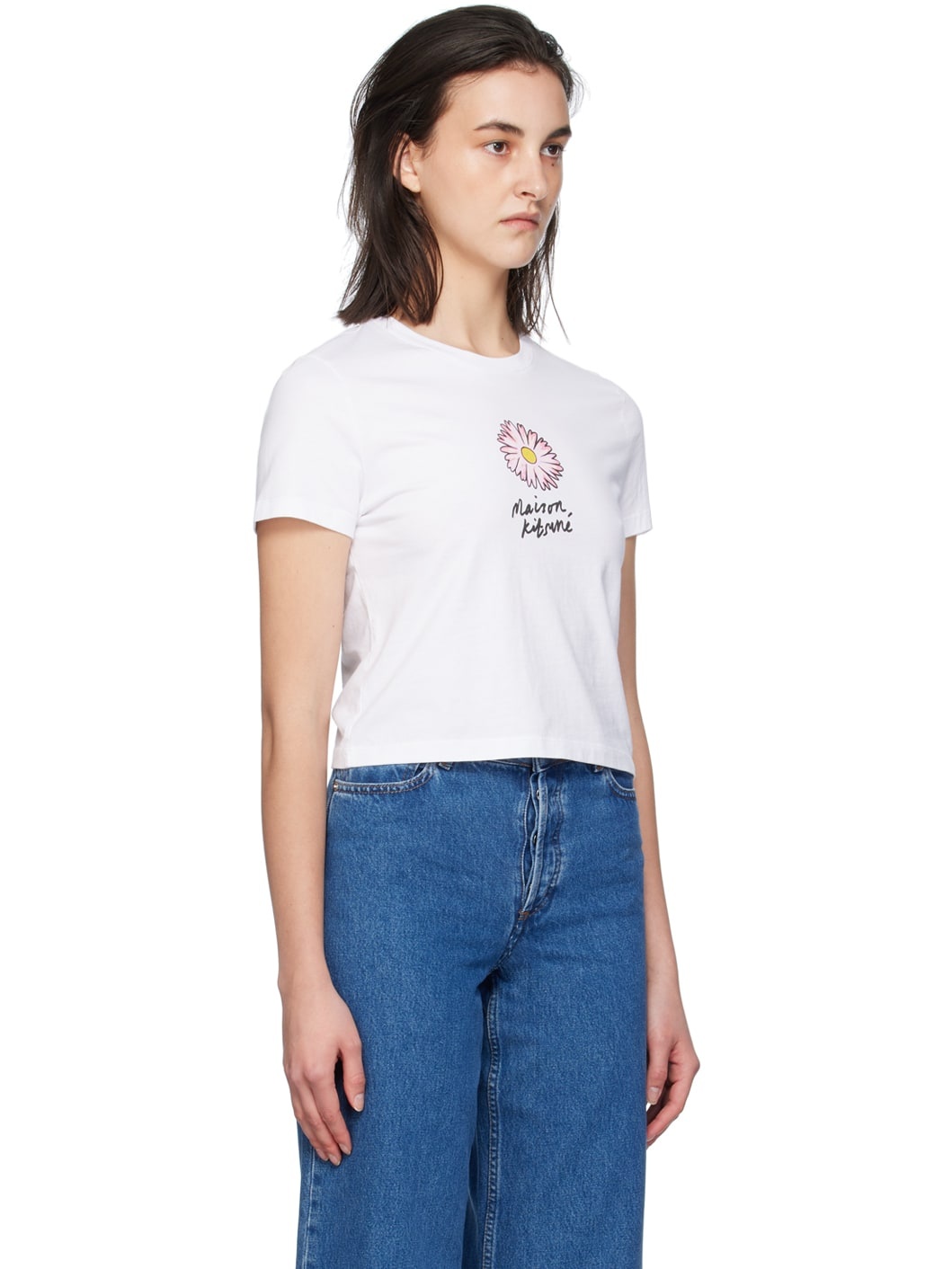 White Floating Flower T-Shirt - 2