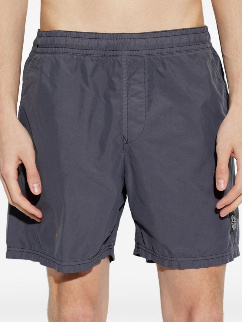Stone Island drawstring logo swim shorts outlook
