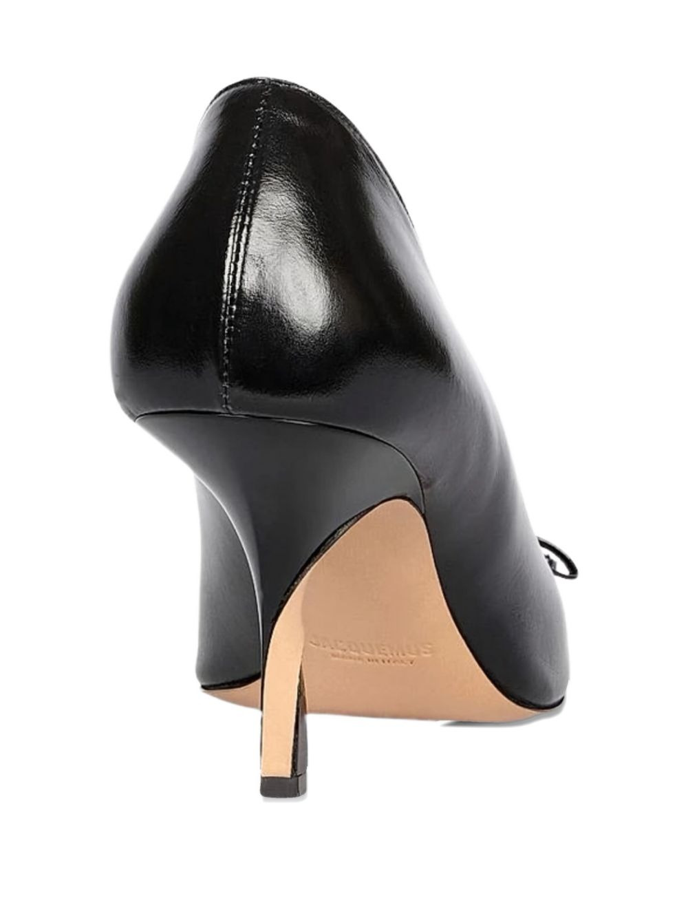 80mm bow-detail pointed-toe heeled pumps - 3