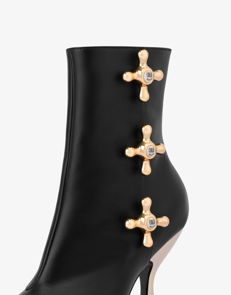 FAUCET DETAILS CALFSKIN ANKLE BOOTS 4