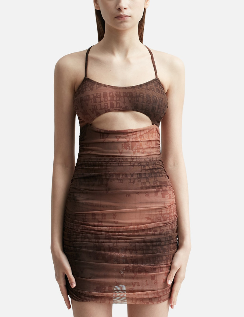 MESH TYPEWRITER MINI DRESS 1