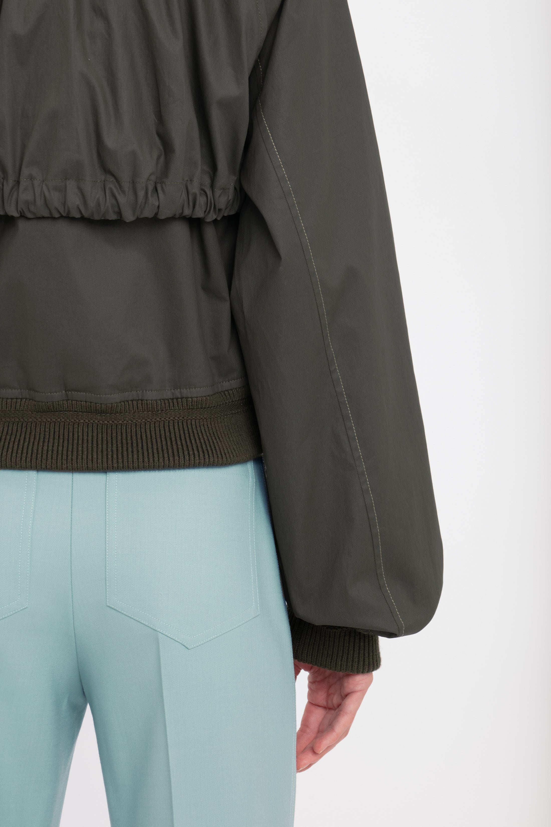 Harrington Bomber Jacket In Khaki - 6