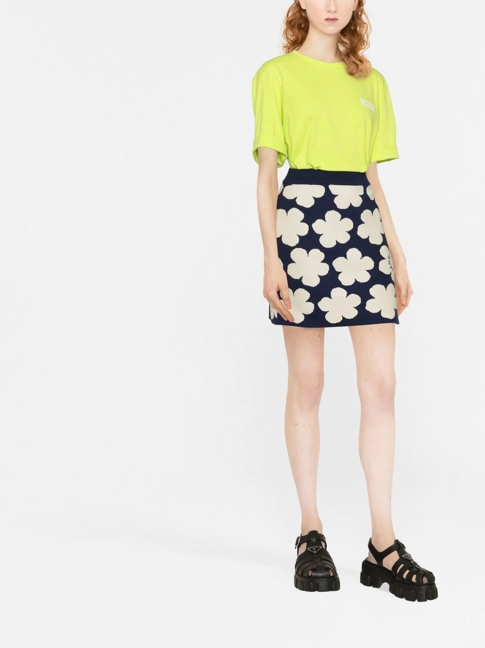 floral intarsia-knit skirt - 2
