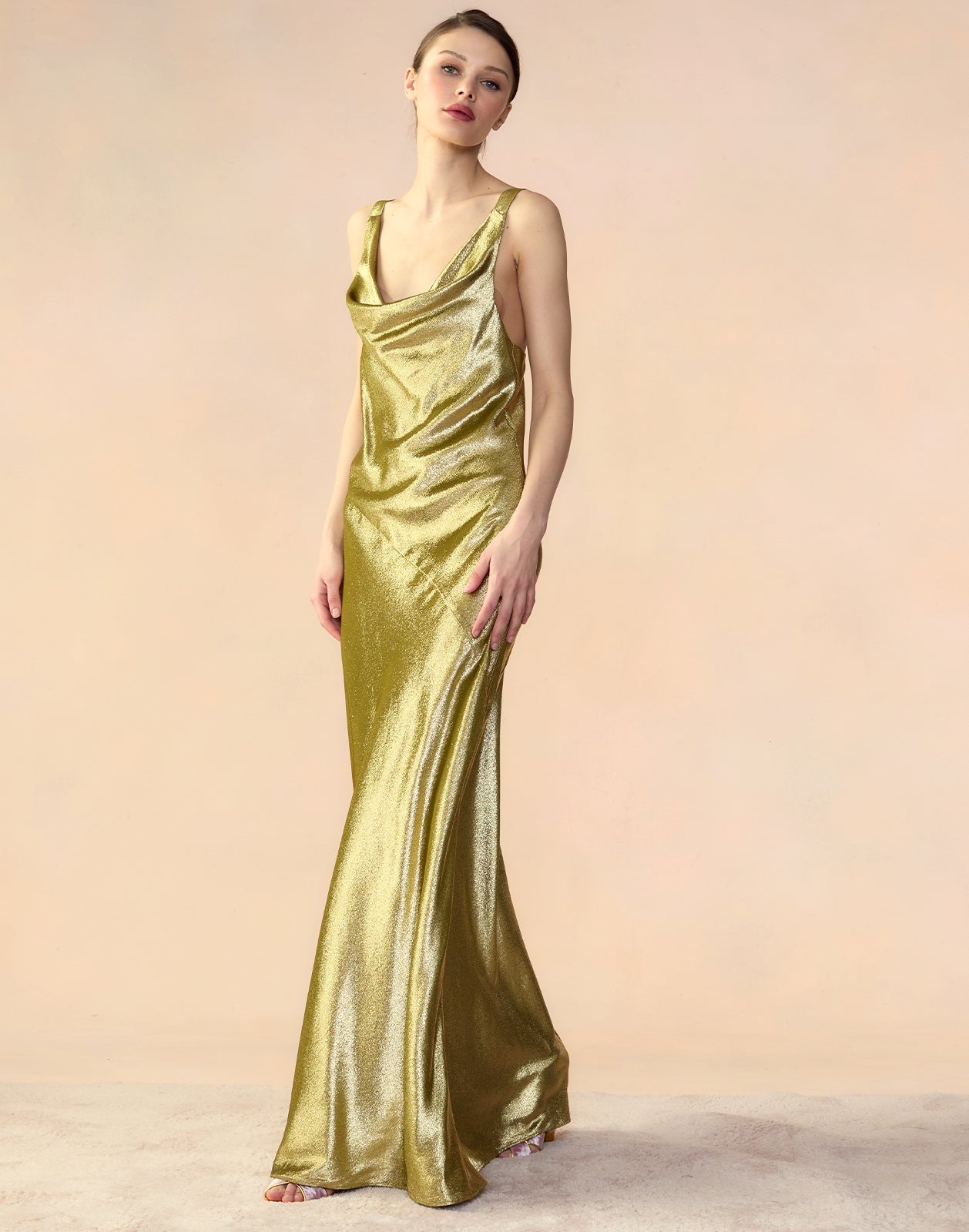 Liquid Gold Lamé Dress - 5