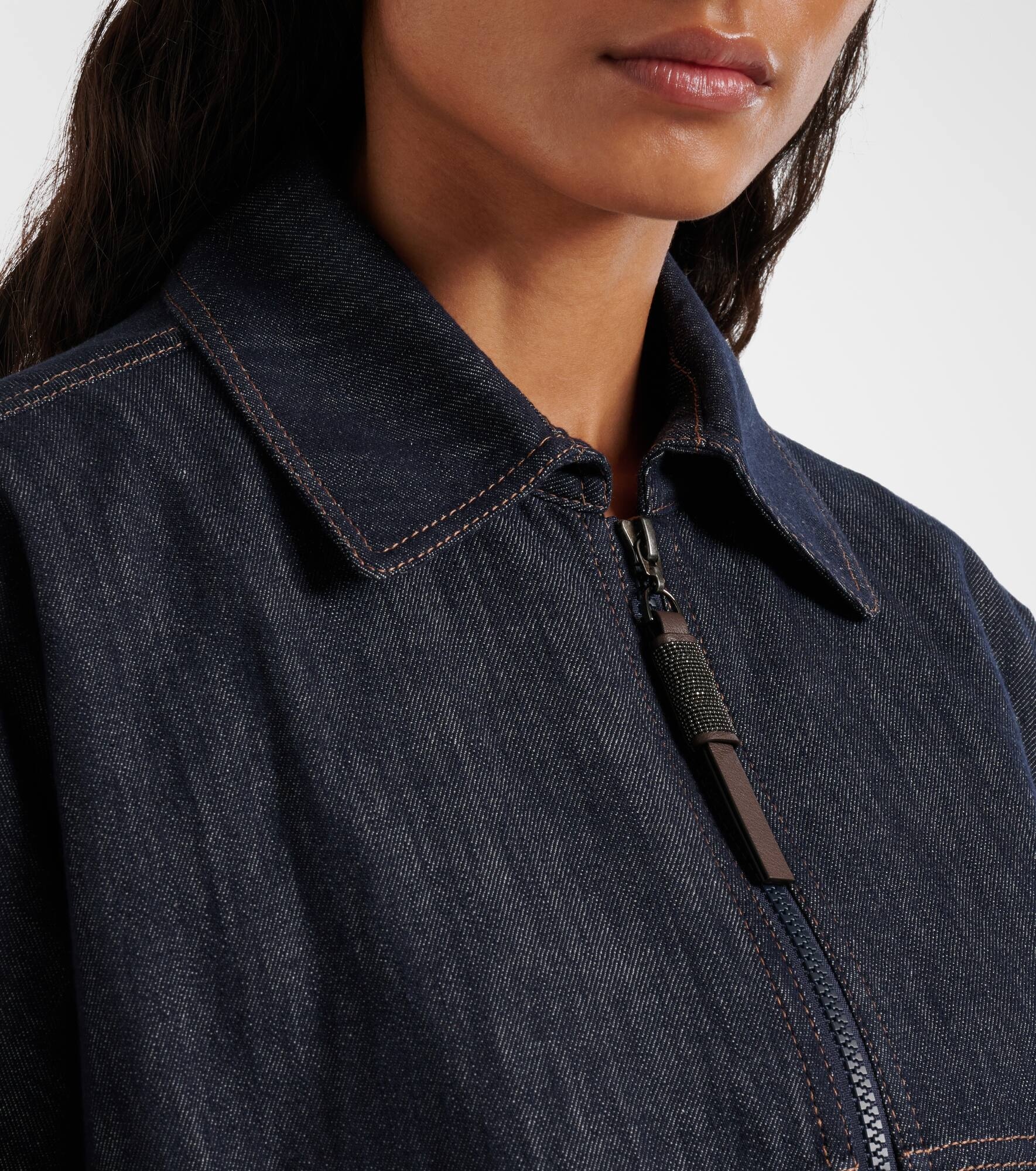 Denim bomber jacket - 4
