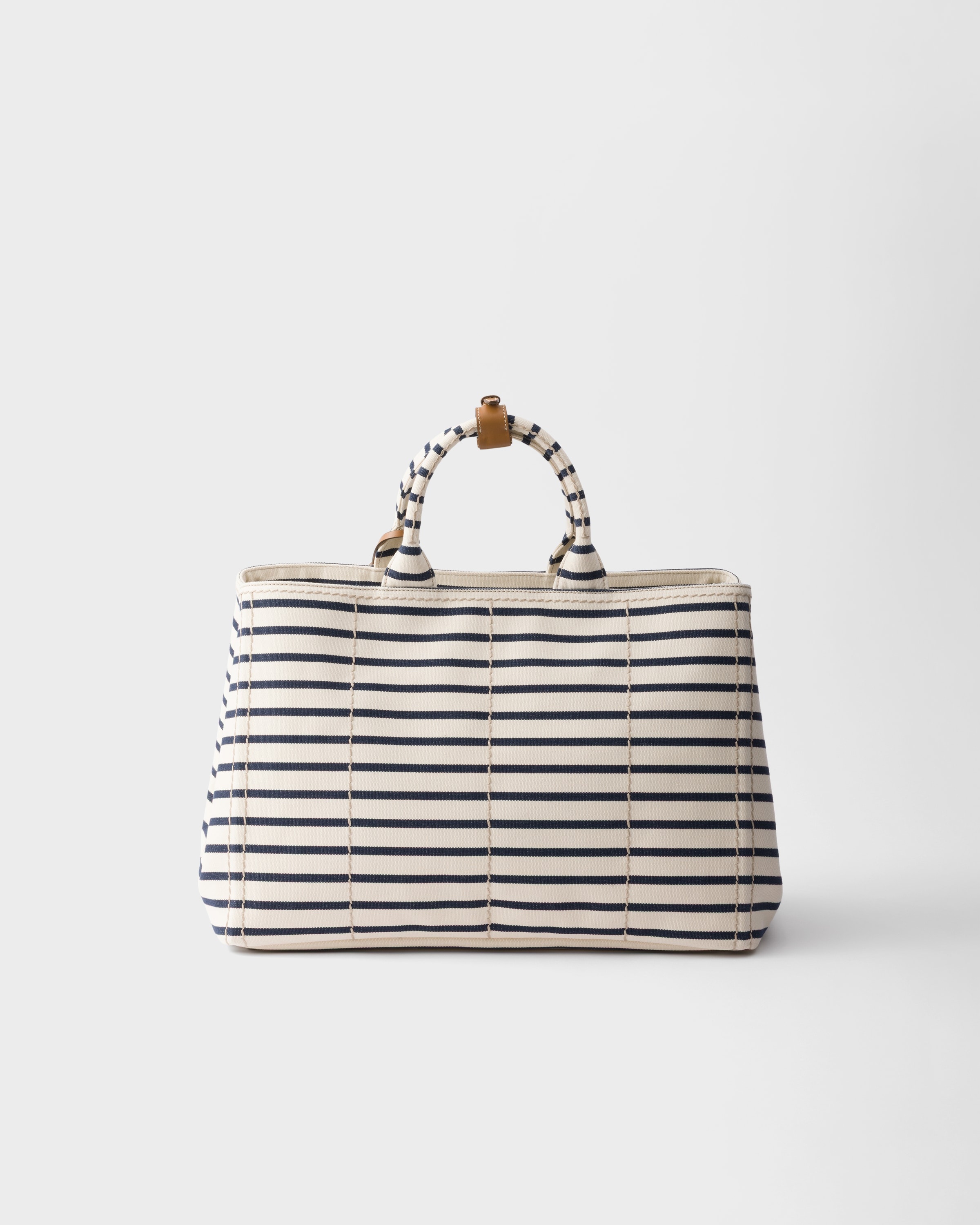 Striped canvas tote bag - 4