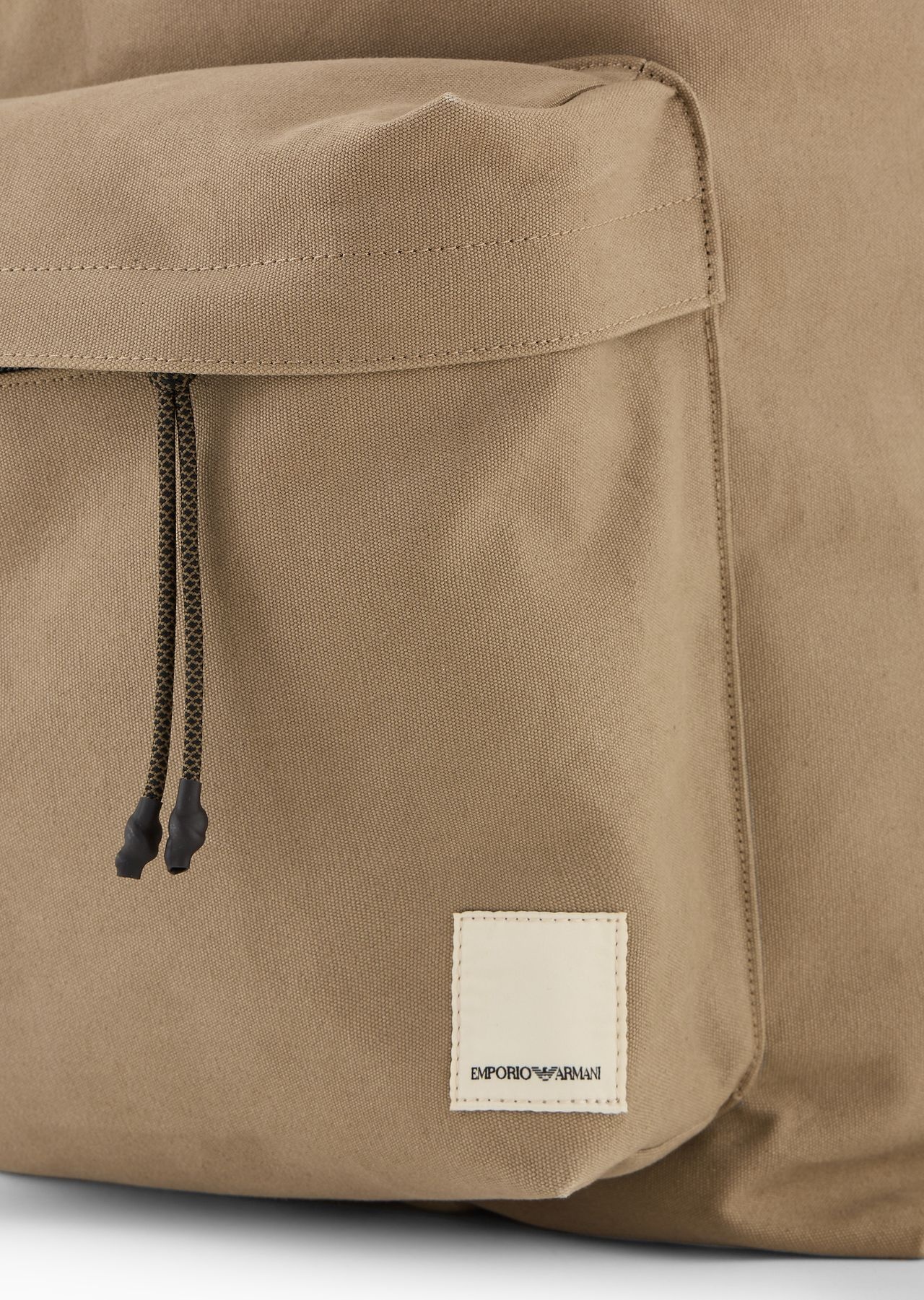 Emporio Armani Sustainability Values Capsule Collection organic canvas drawstring backpack - 5