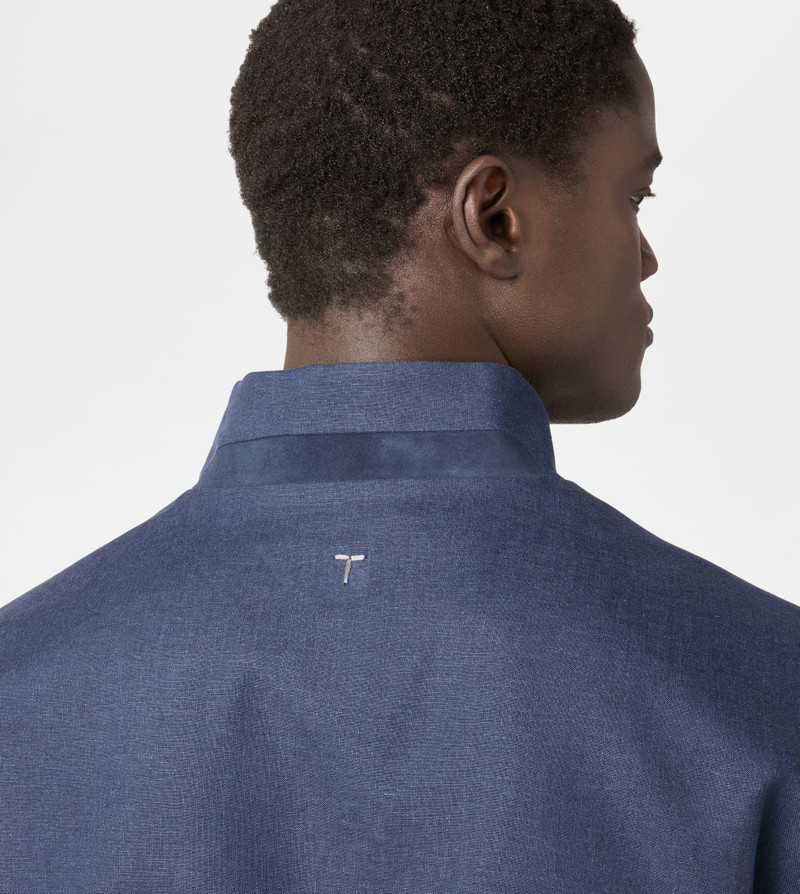 JACKET IN LINEN - BLUE 6
