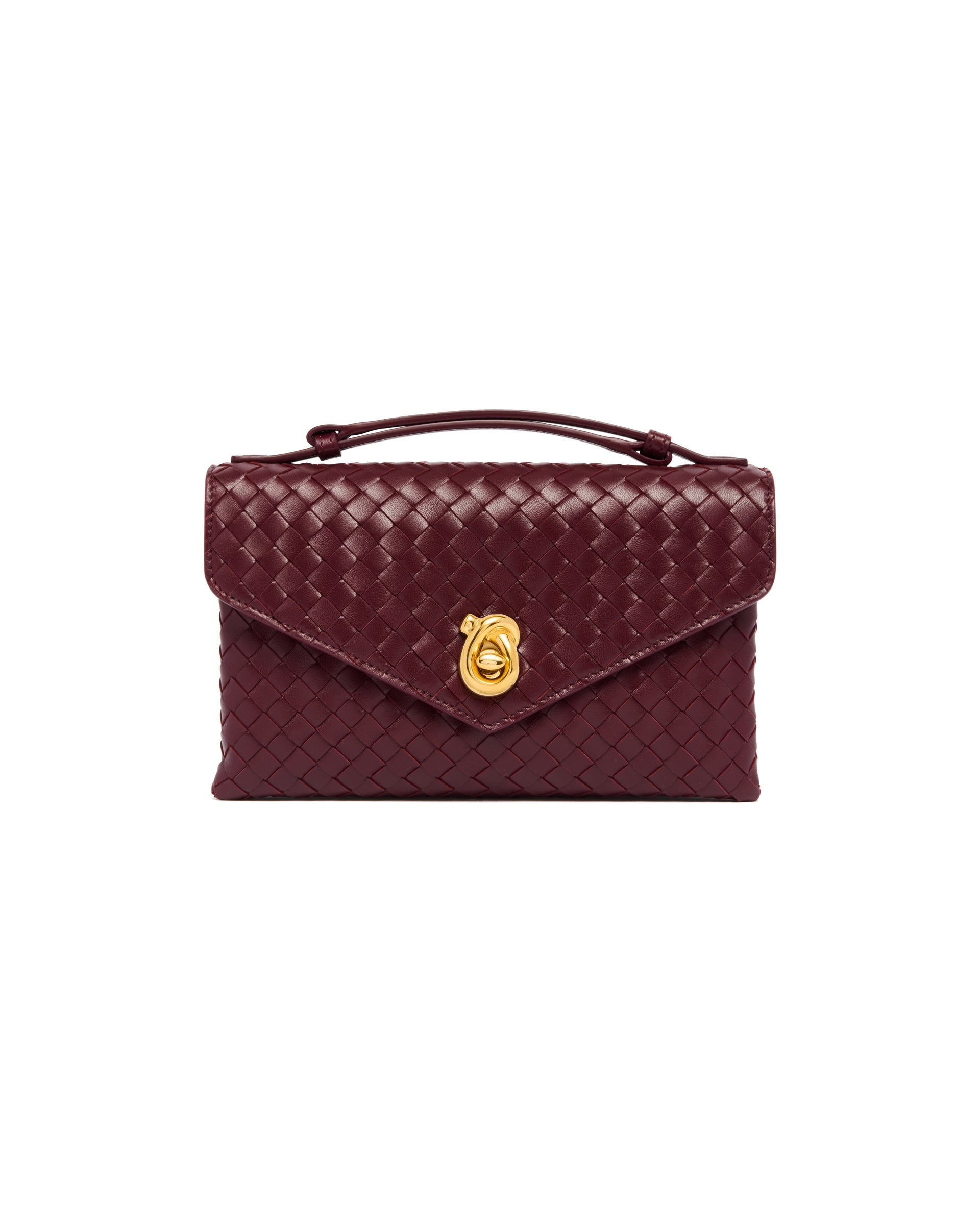Burgundy Knot Lock Bag - 3