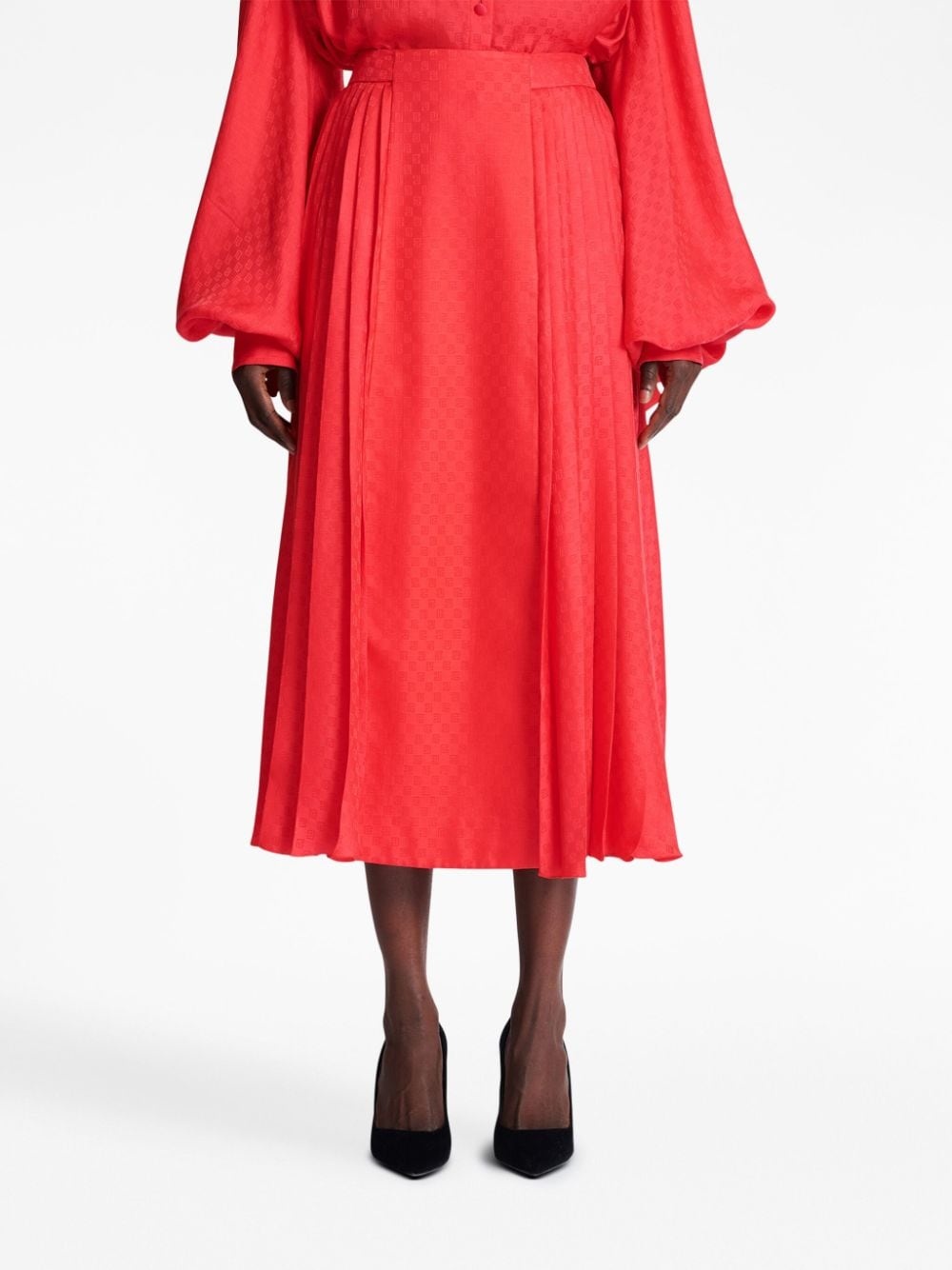 Mini Monogram pleated midi skirt - 5