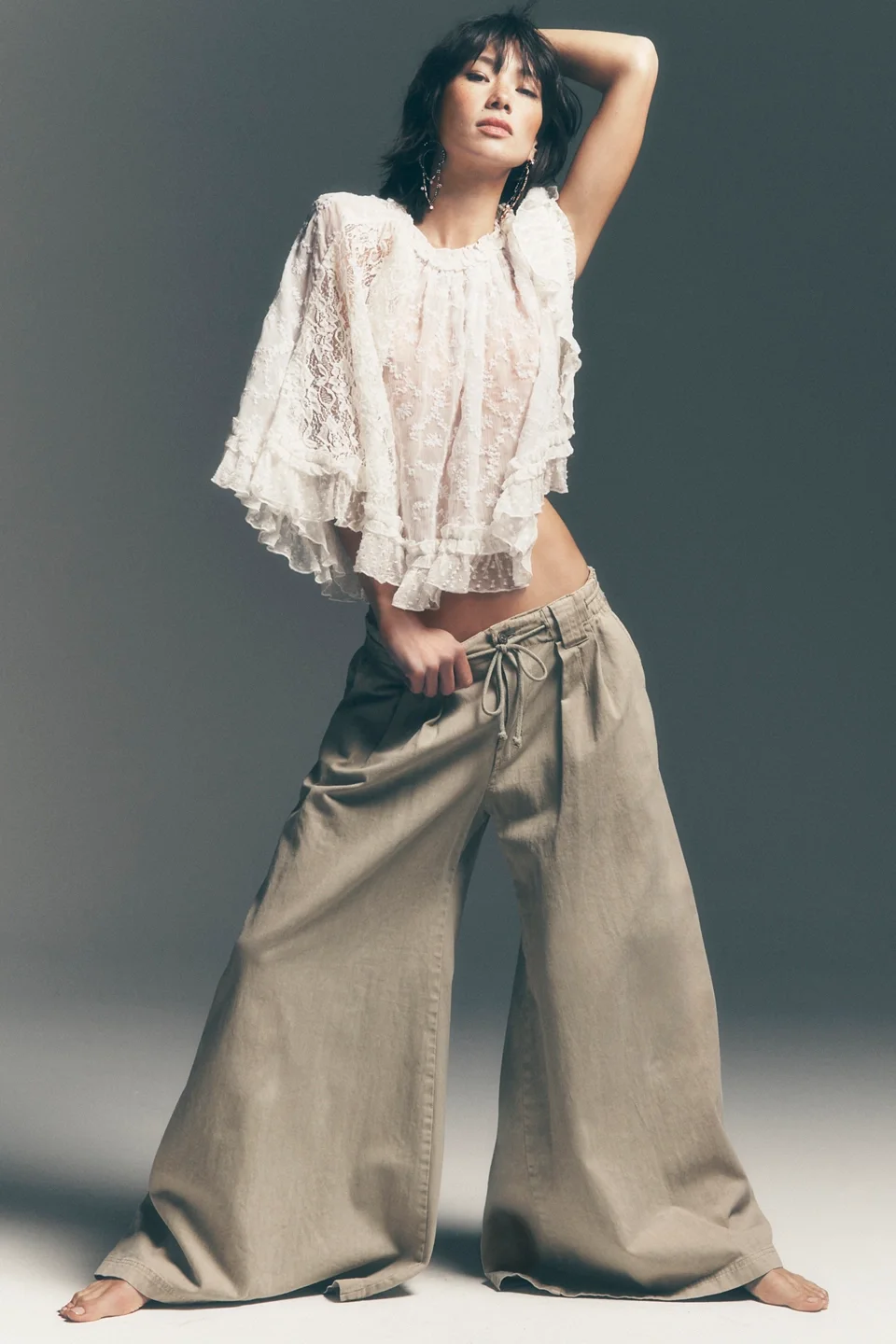 Julien Wide-Leg Chino Trousers - 1