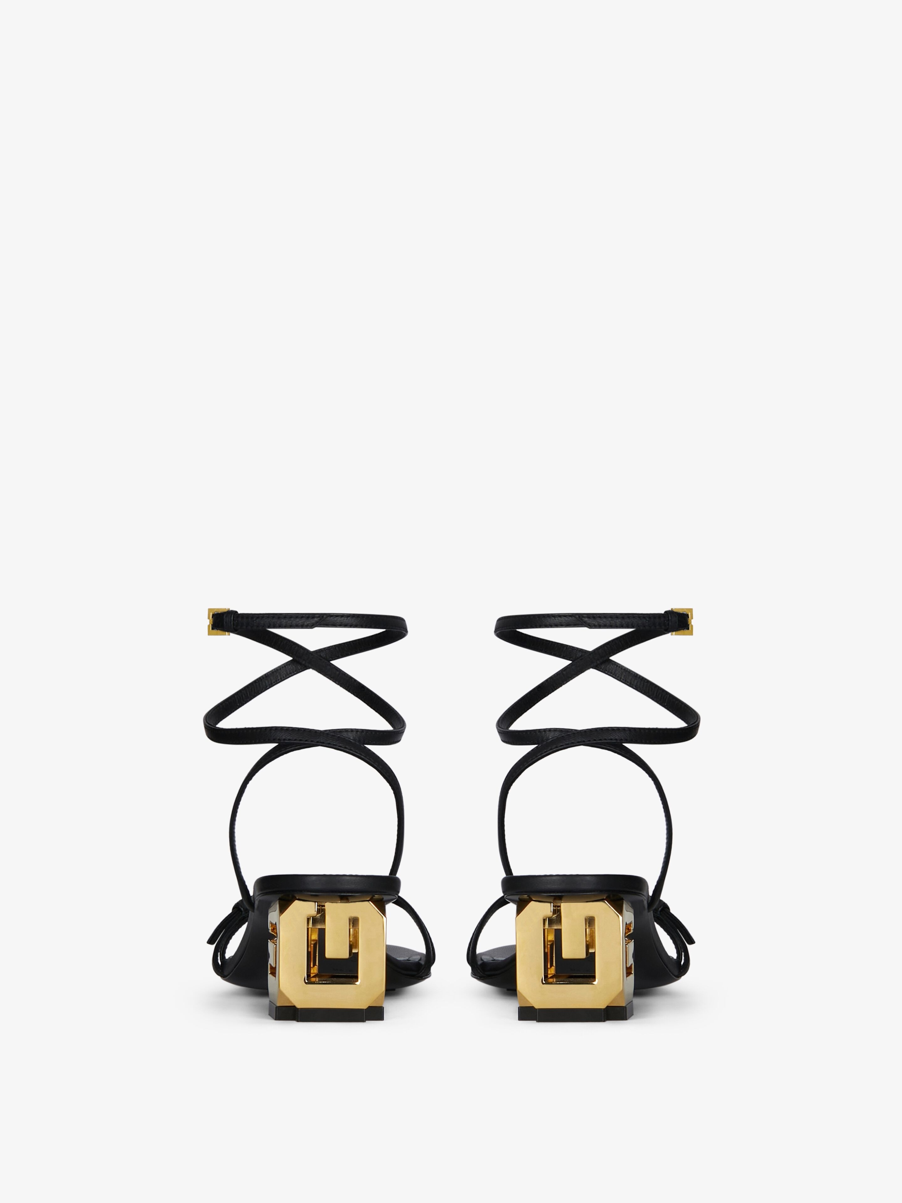 G CUBE SANDALS IN LEATHER - 6