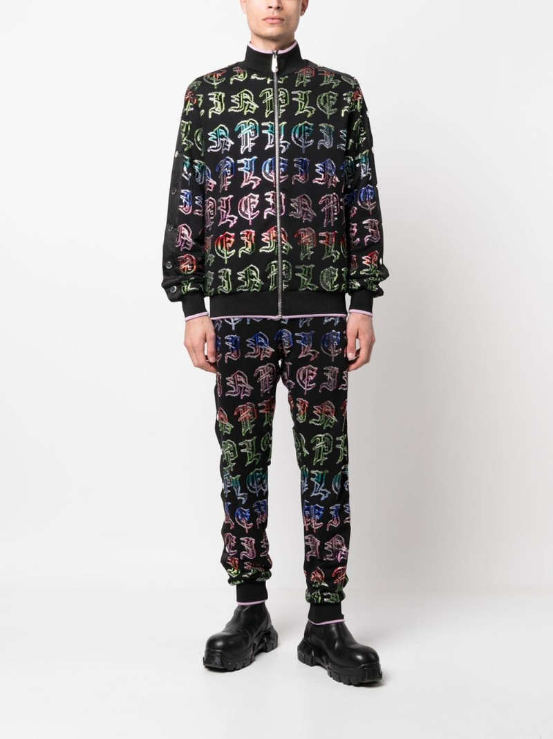 PHILIPP PLEIN gothic logo-print tracksuit outlook