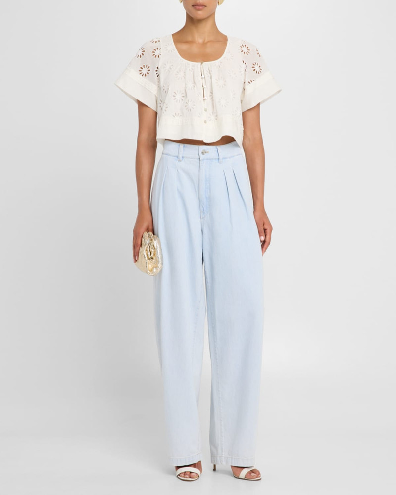 Rails Bambina Eyelet-Embroidered Cropped Blouse outlook