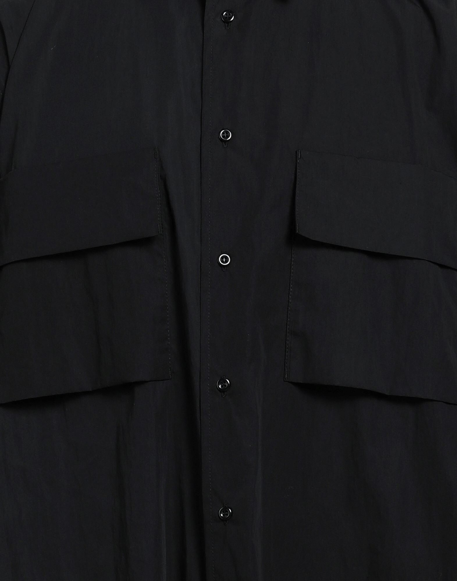 Black Men's Solid Color Shirt - 4