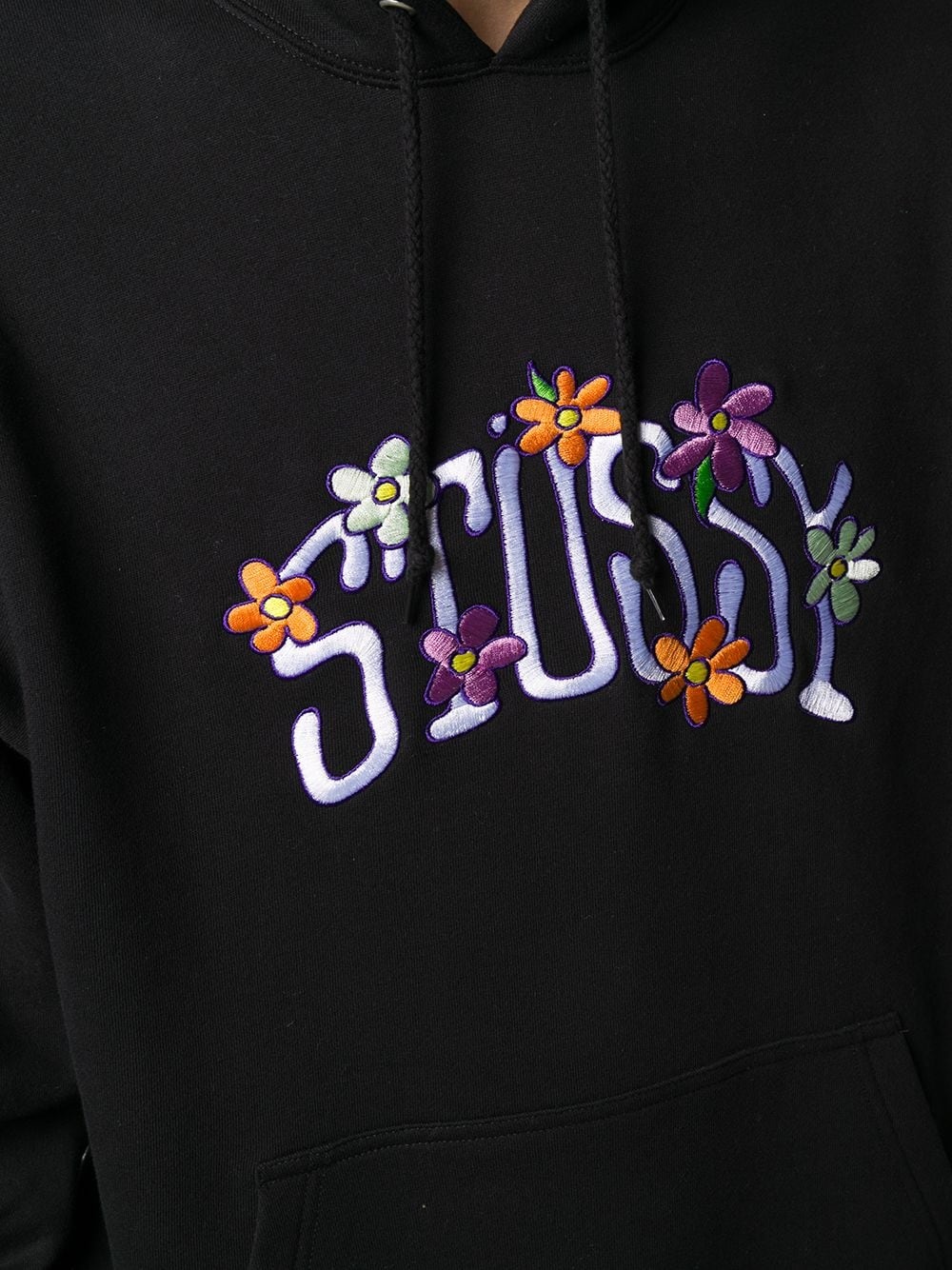 floral logo-embroidered hoodie - 5