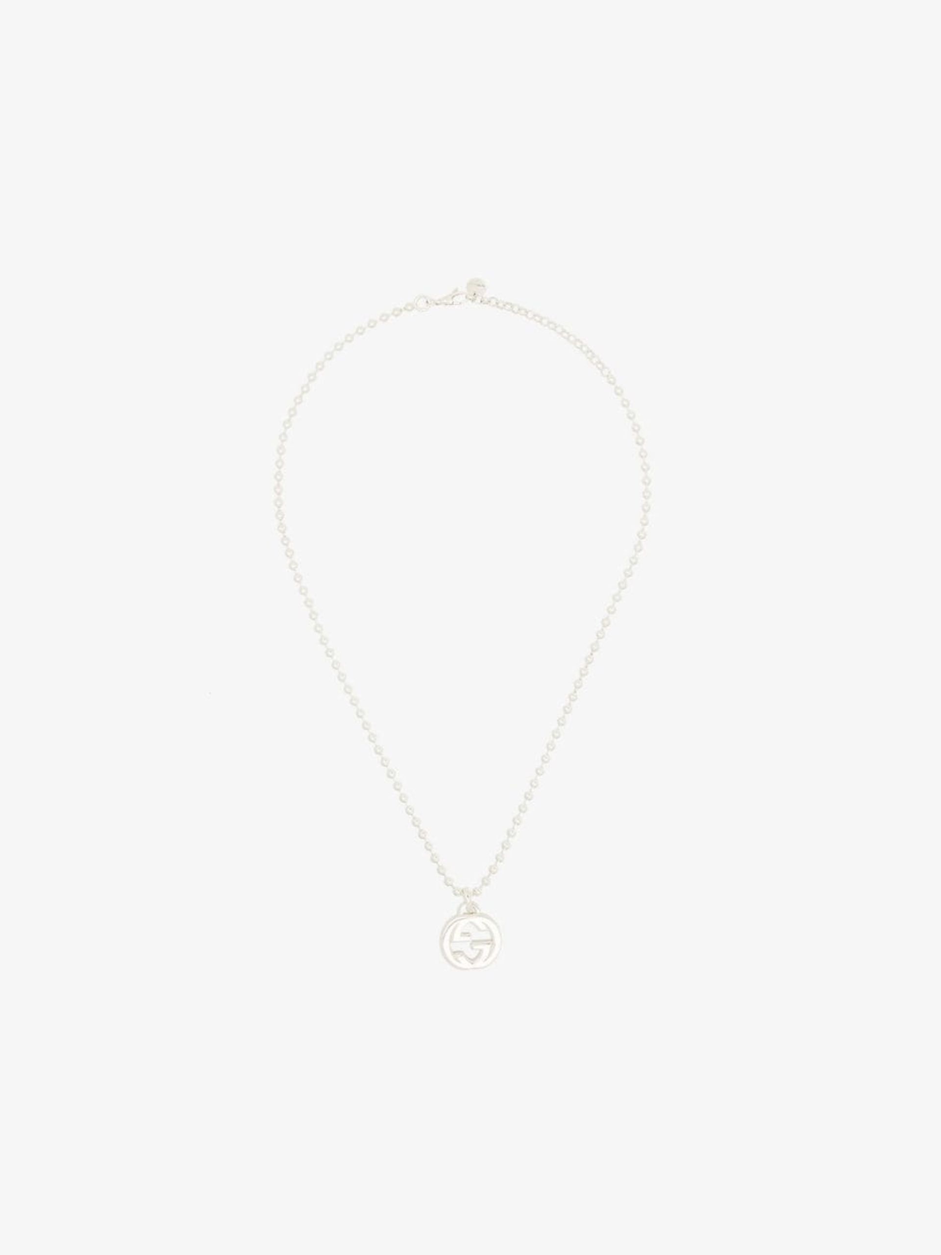 Interlocking G necklace in silver - 1