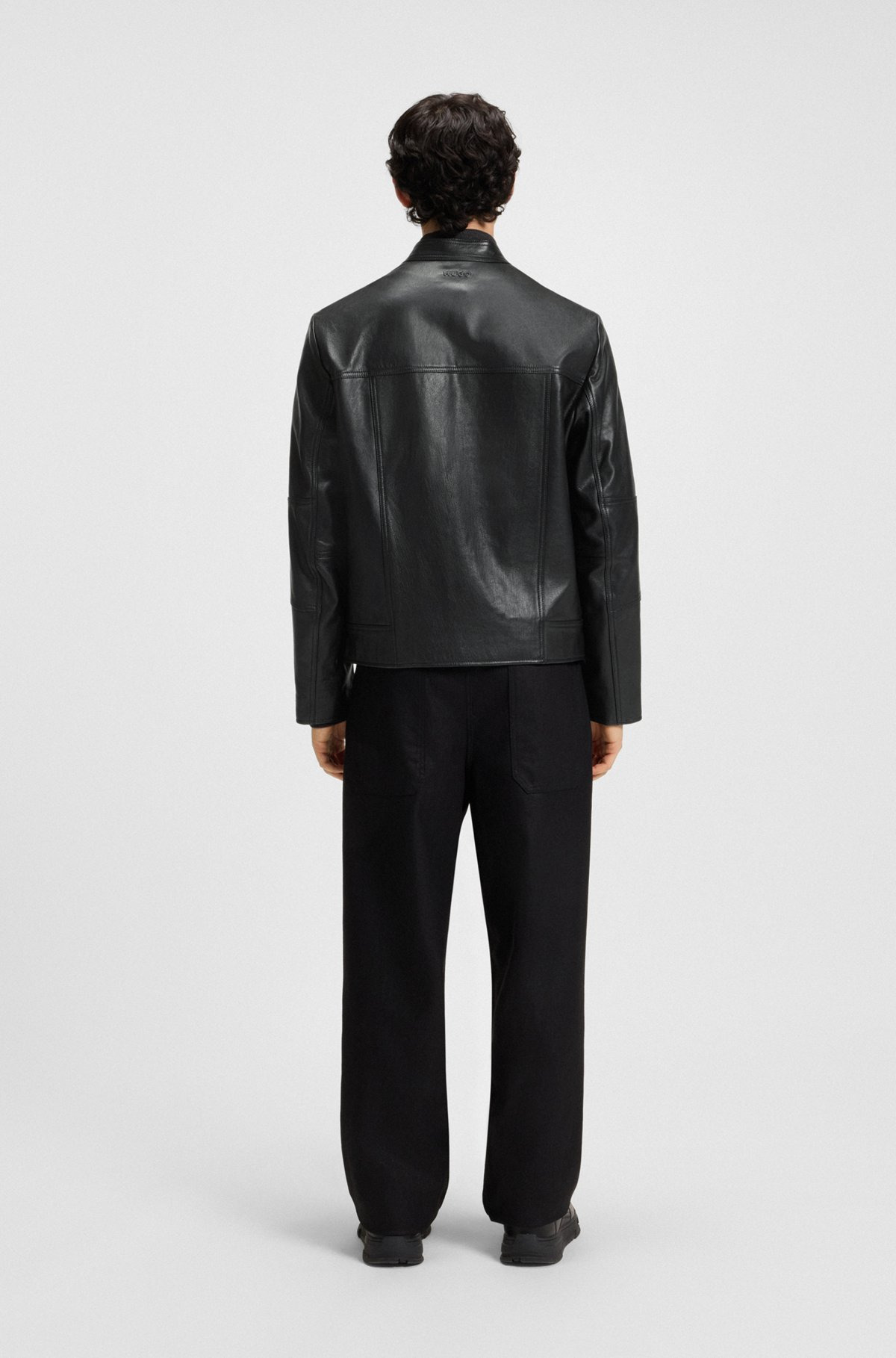 SLIM-FIT JACKET IN LEATHER - 4