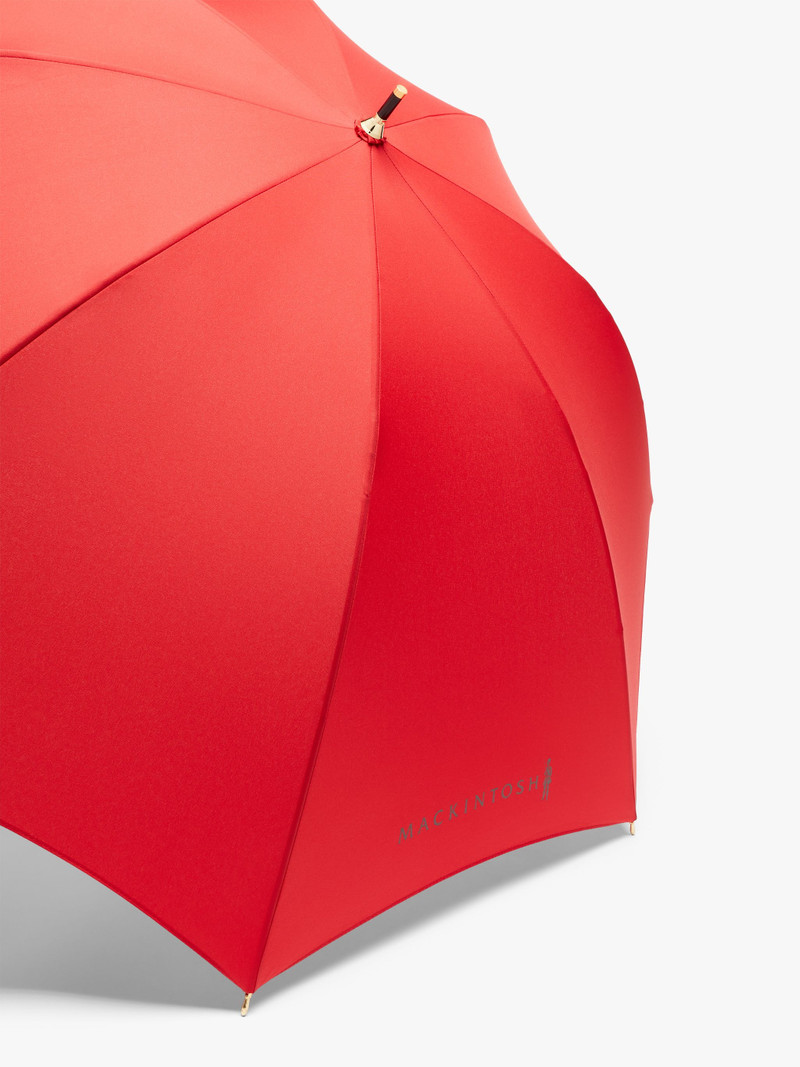 Mackintosh HERIOT RED WHANGEE HANDLE STICK UMBRELLA | ACC-030 outlook