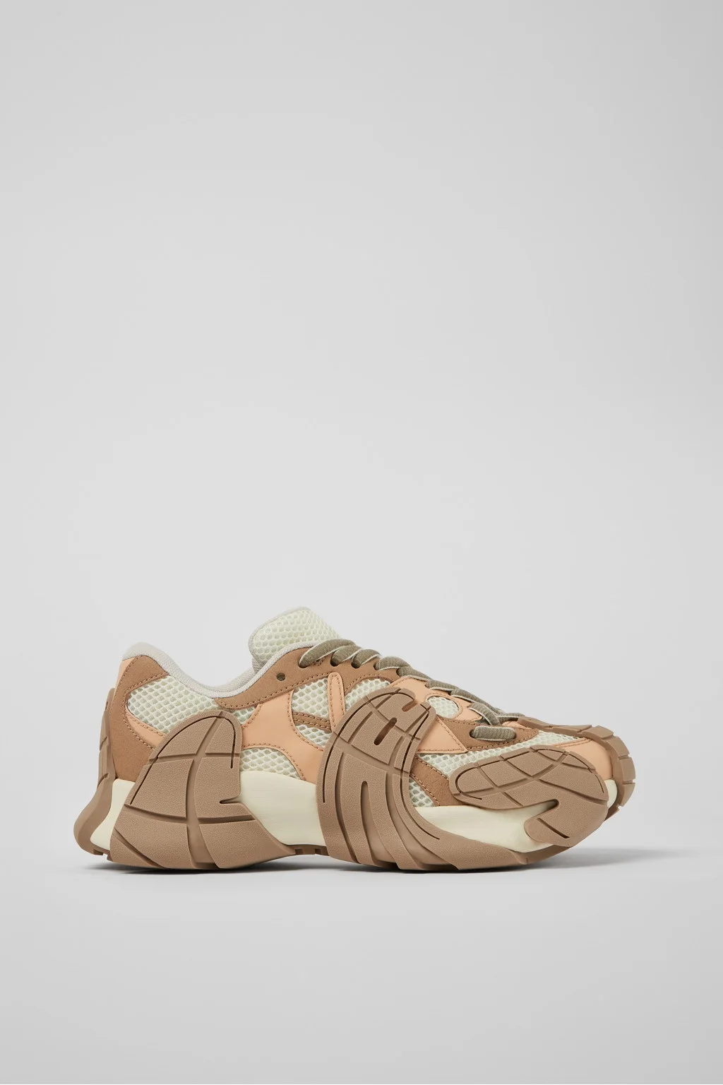 Beige and white sneakers - 1