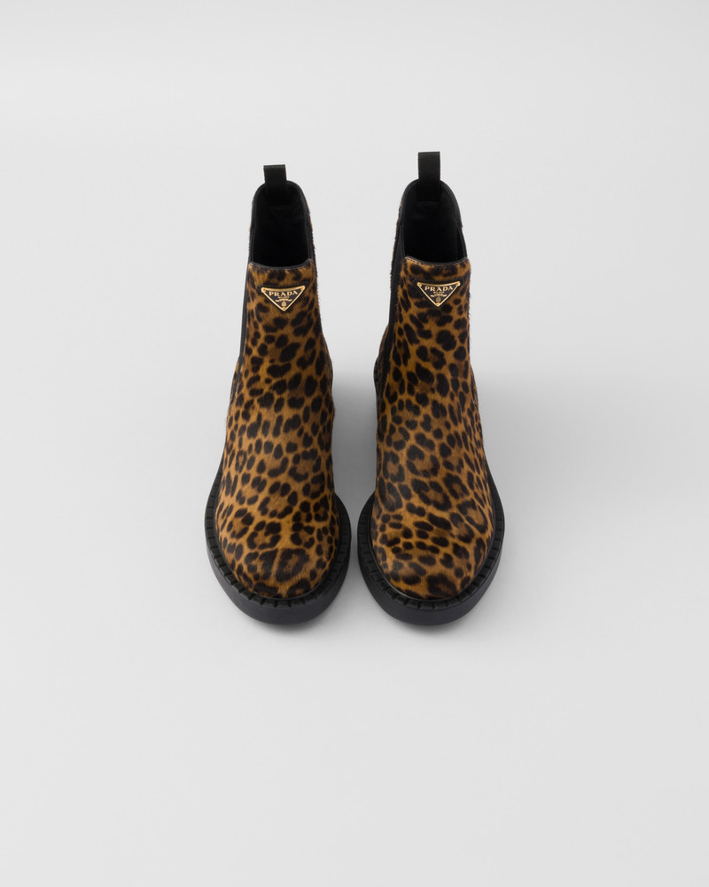 Printed leather Chelsea boots 4