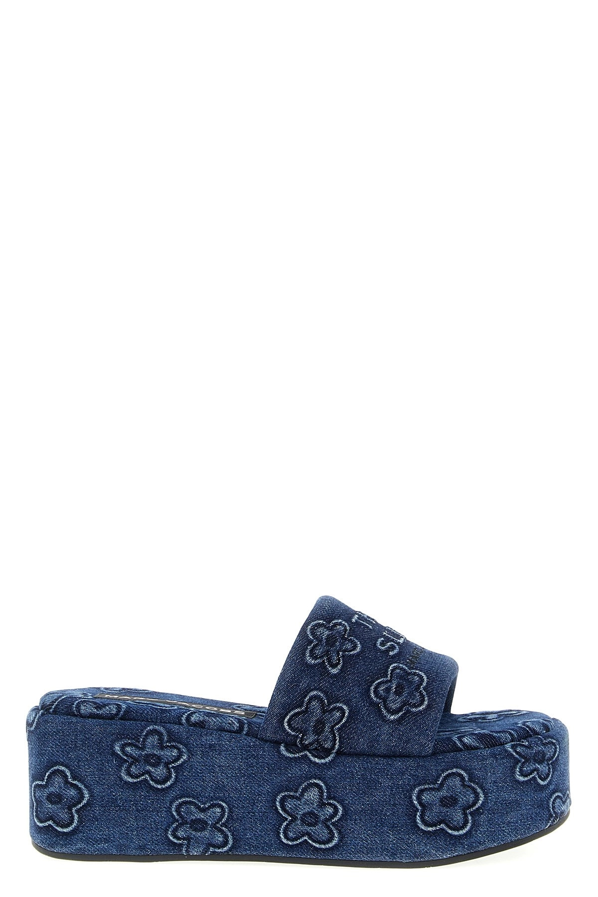 'The Puffy Daisy Denim Platform Sandal' slides - 1