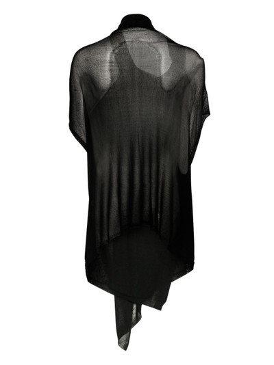 Yohji Yamamoto asymmetric sheer top outlook