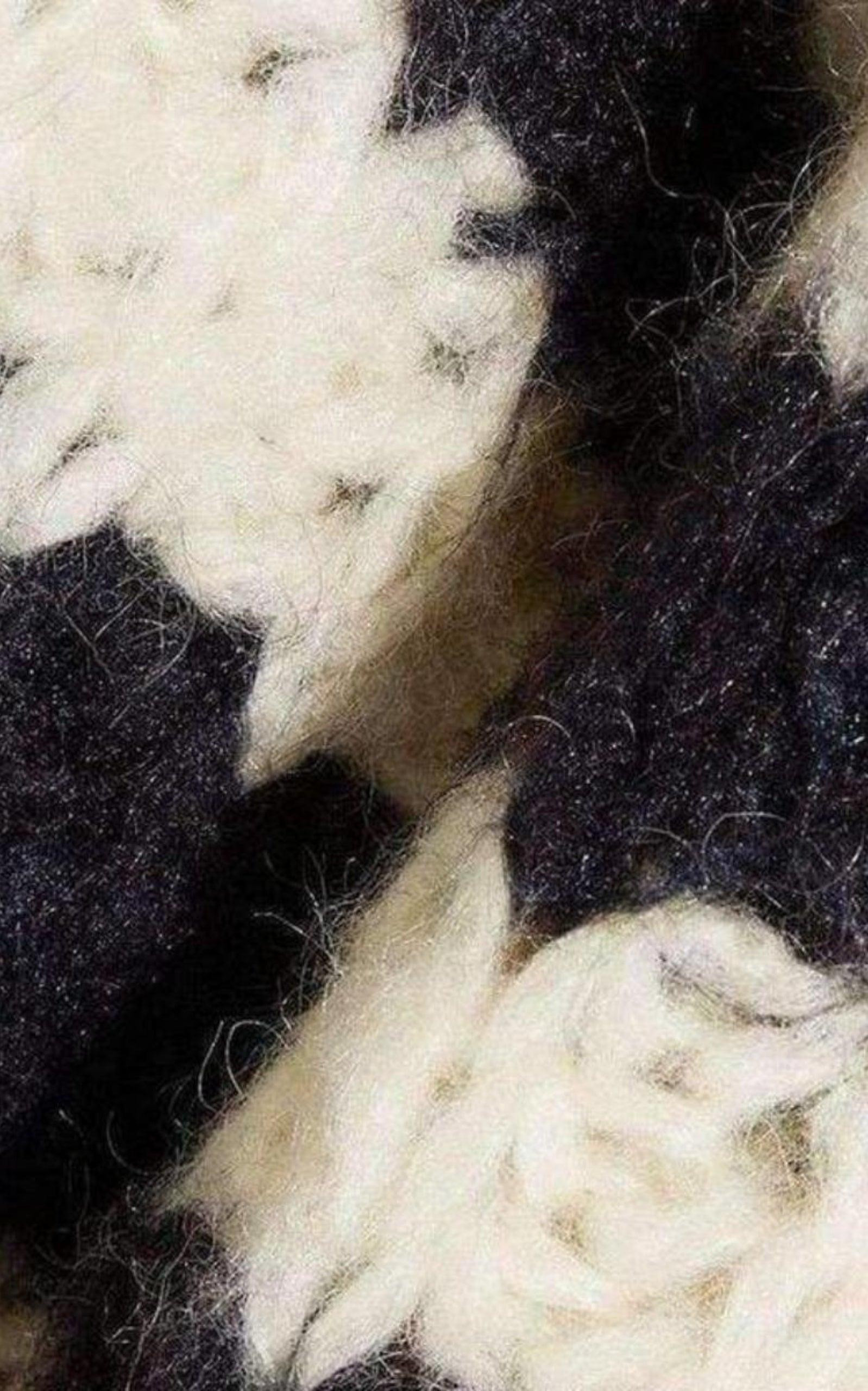 Striped Mohair Blend Sweater - 5