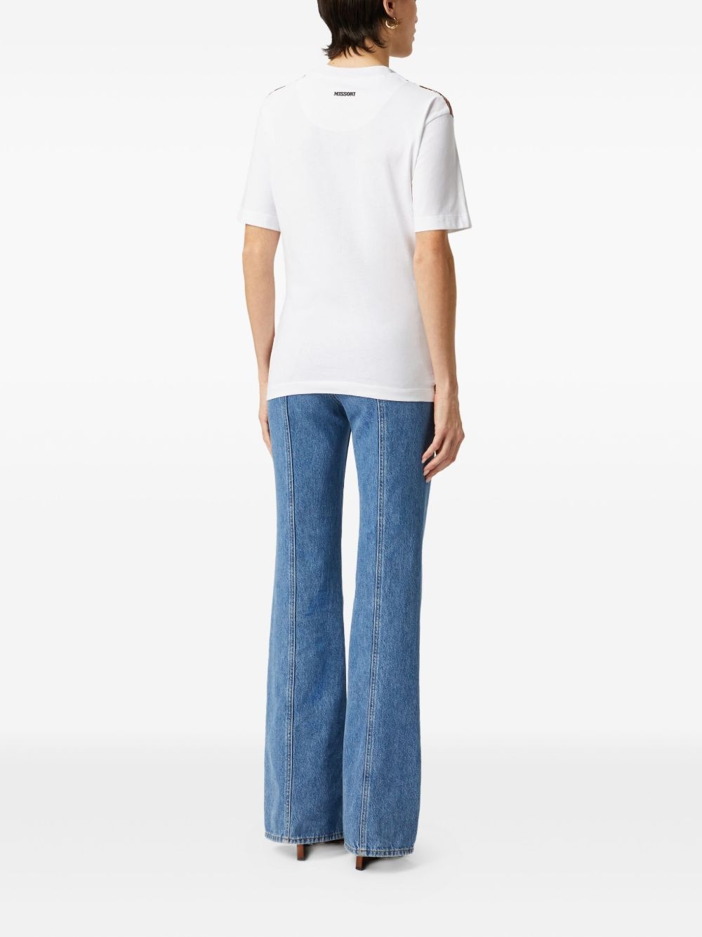 chevron-woven T-shirt - 3