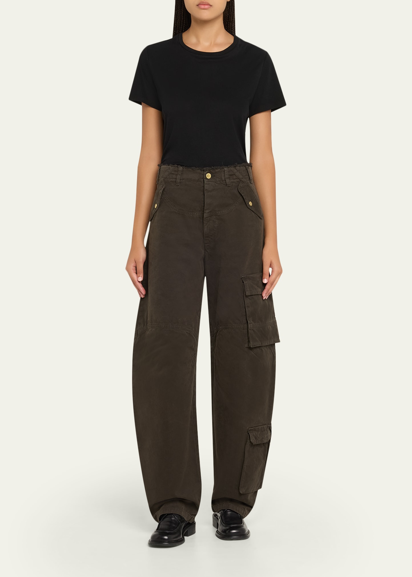 Rosalind Wide-Leg Baggy Cargo Jeans - 2