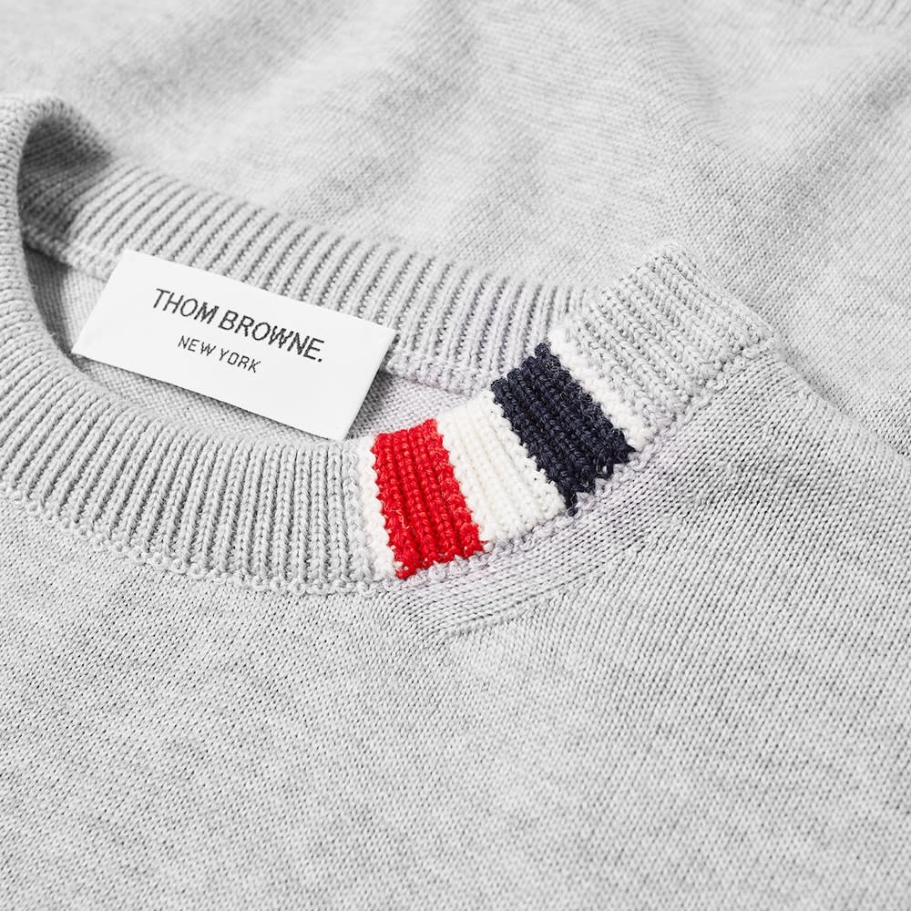 Thom Browne Jersey Stitch Tricolore Collar Crew Knit - 2