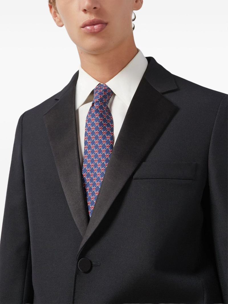 GUCCI geometric-pattern silk tie outlook