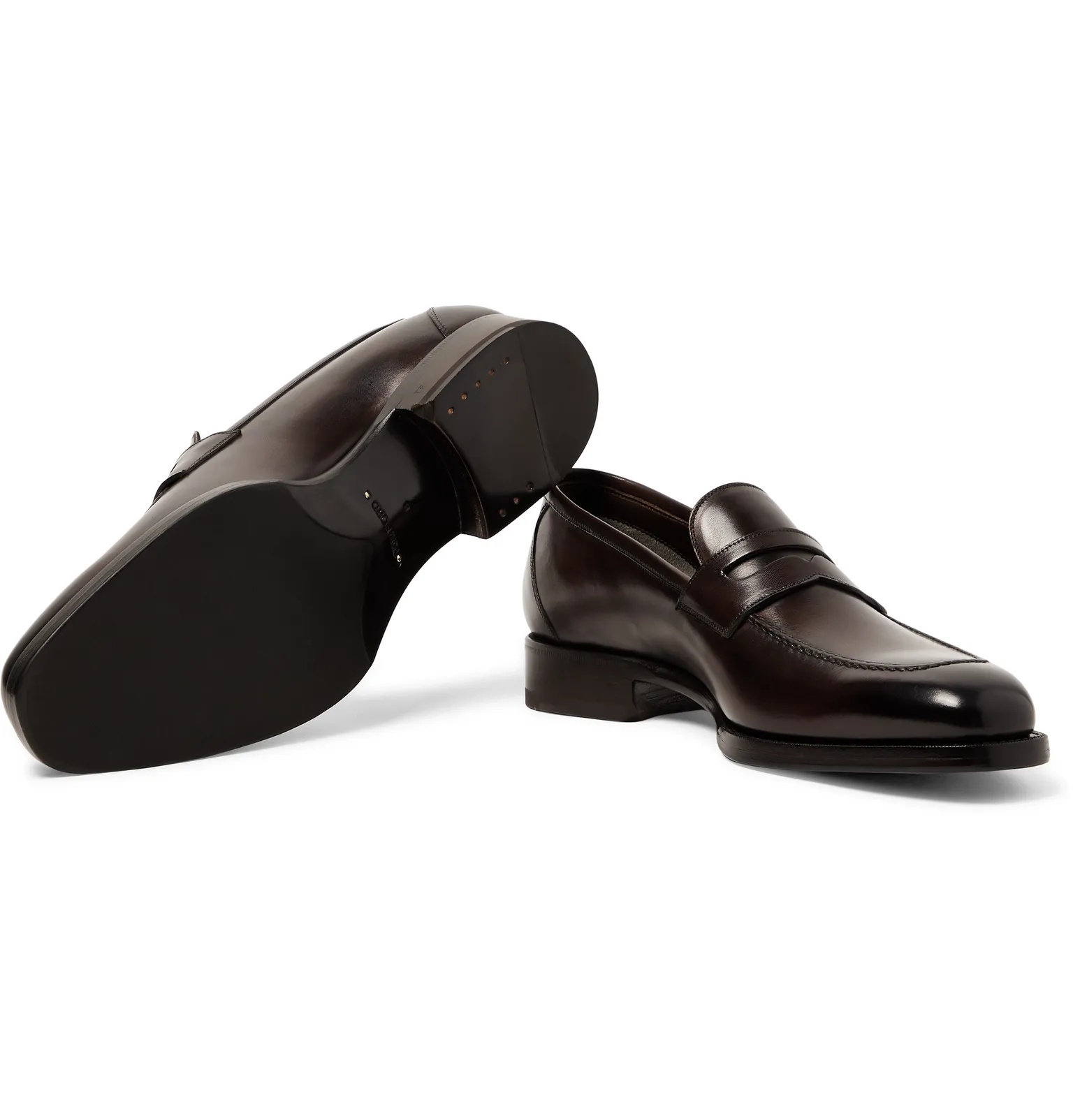 Wessex Polished-Leather Penny Loafers - 3