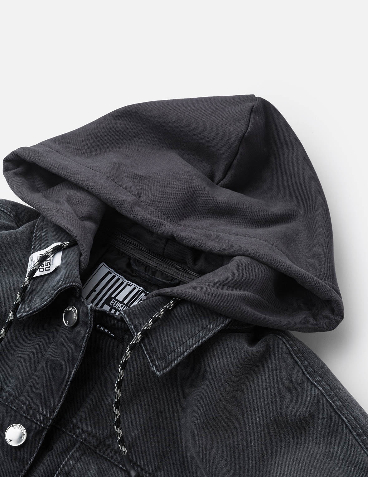 Multi-pocket and Layering Effect Relax Fit Trucker Jacket - 11